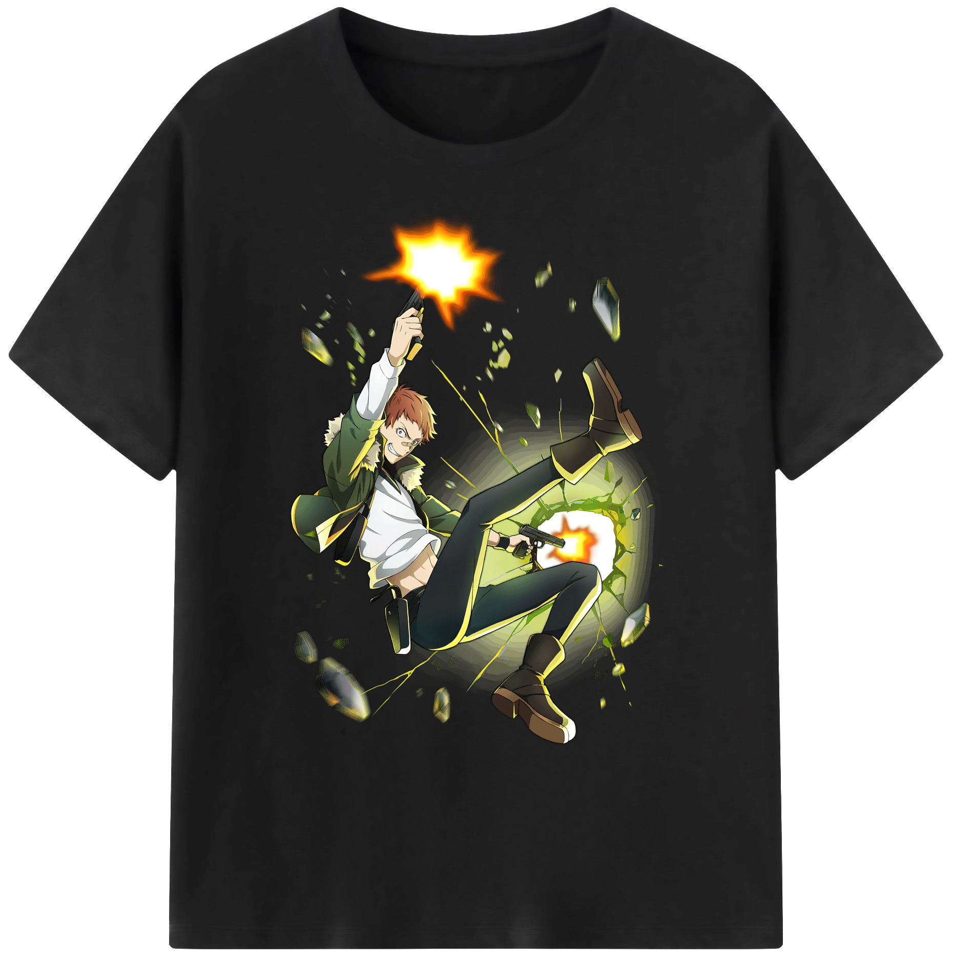 （画像用） 文豪ストレイドッグス Bungo Stray Dogs 綿100％ メンズ半袖Tシャツ｜肌触りやわらか＆通気性