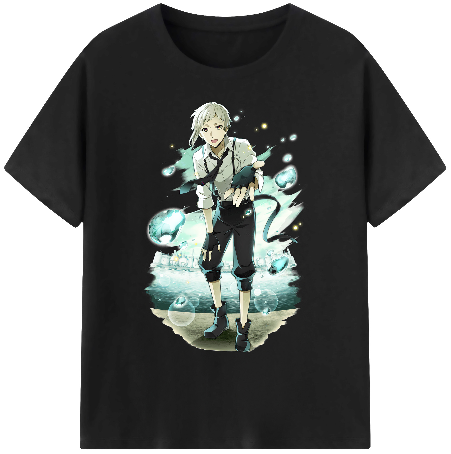 （画像用） 文豪ストレイドッグス Bungo Stray Dogs 綿100％ メンズ半袖Tシャツ｜肌触りやわらか＆通気性