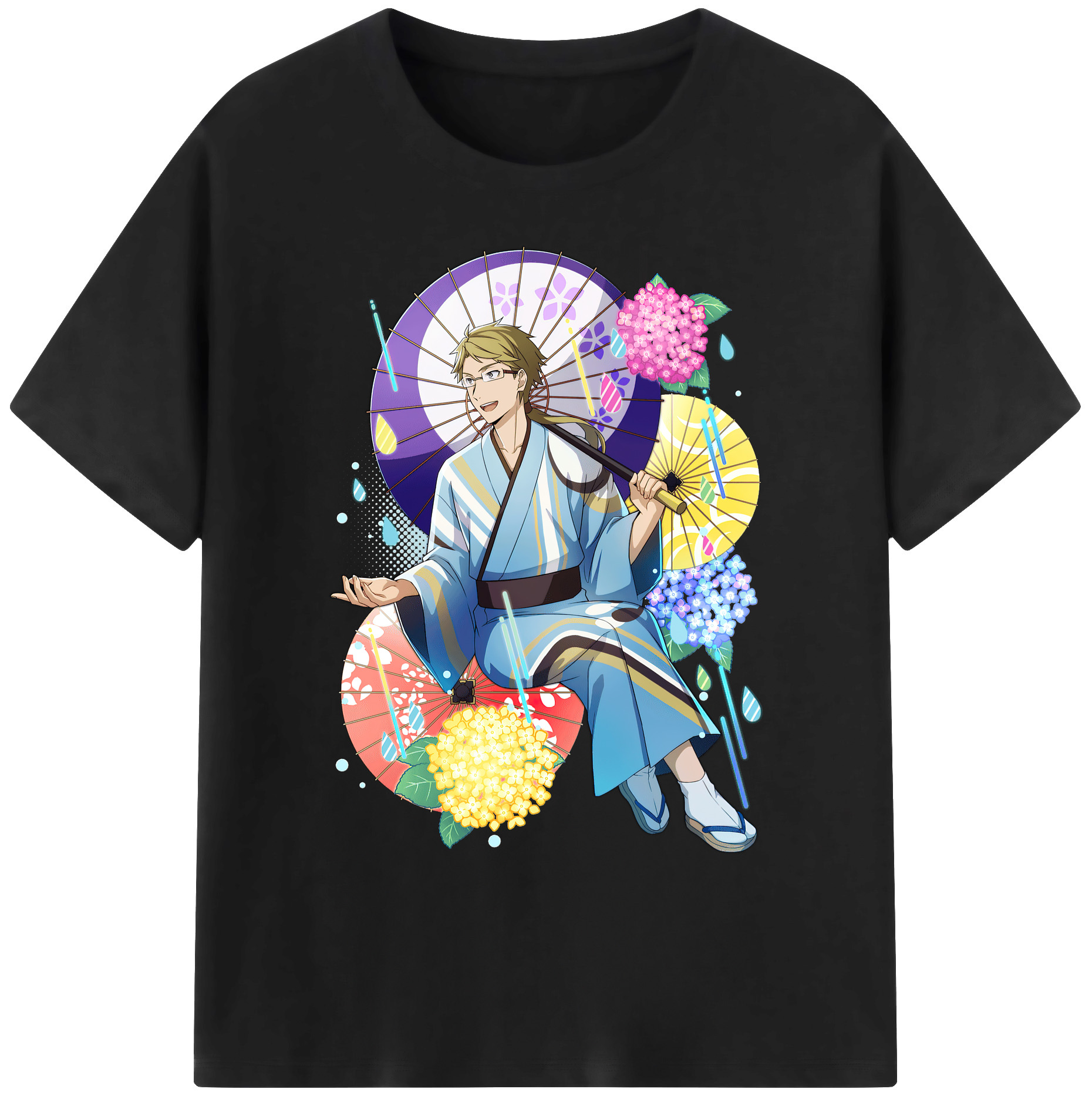 （画像用） 文豪ストレイドッグス Bungo Stray Dogs 綿100％ メンズ半袖Tシャツ｜肌触りやわらか＆通気性