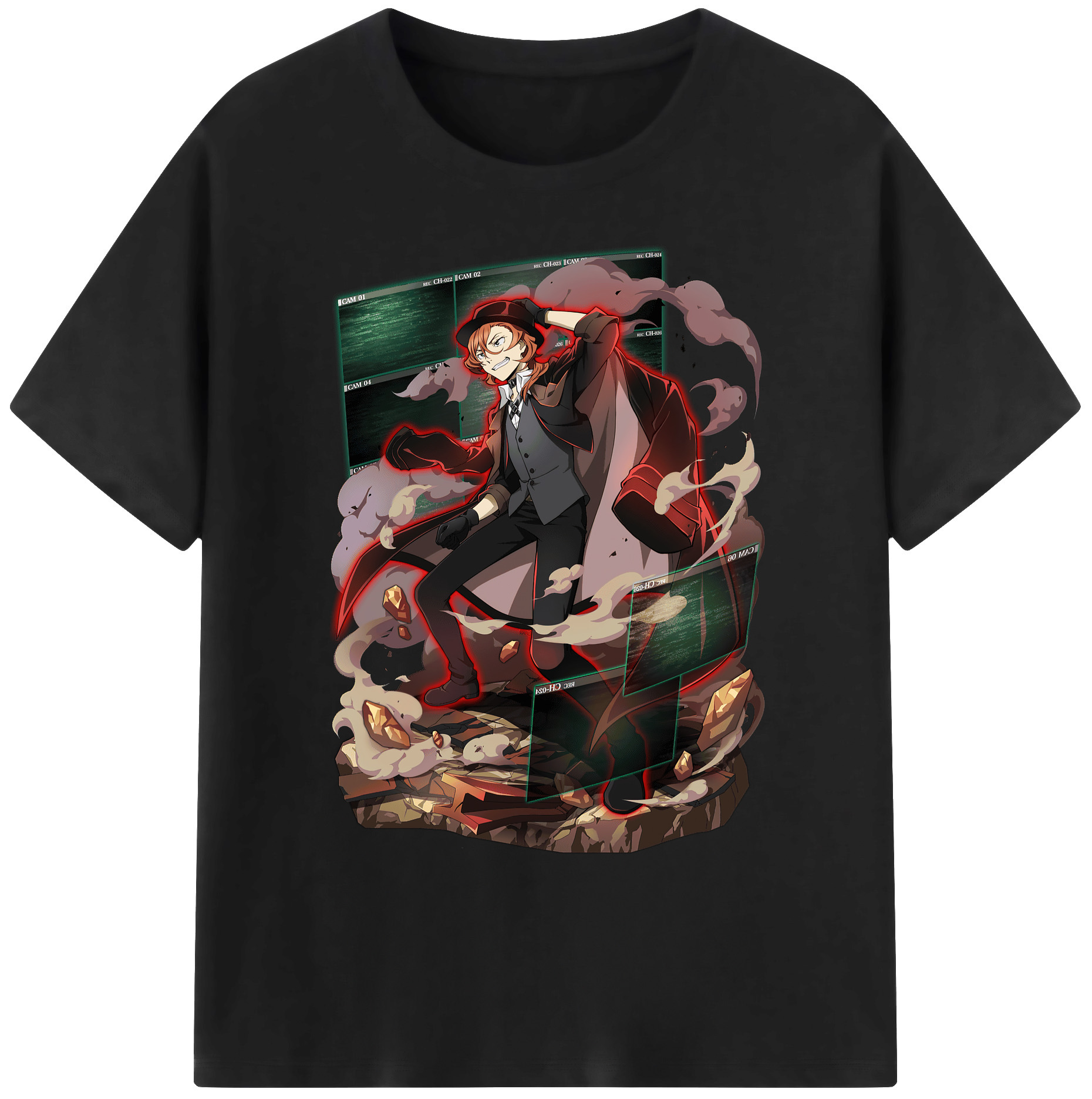 （画像用） 文豪ストレイドッグス Bungo Stray Dogs 綿100％ メンズ半袖Tシャツ｜肌触りやわらか＆通気性