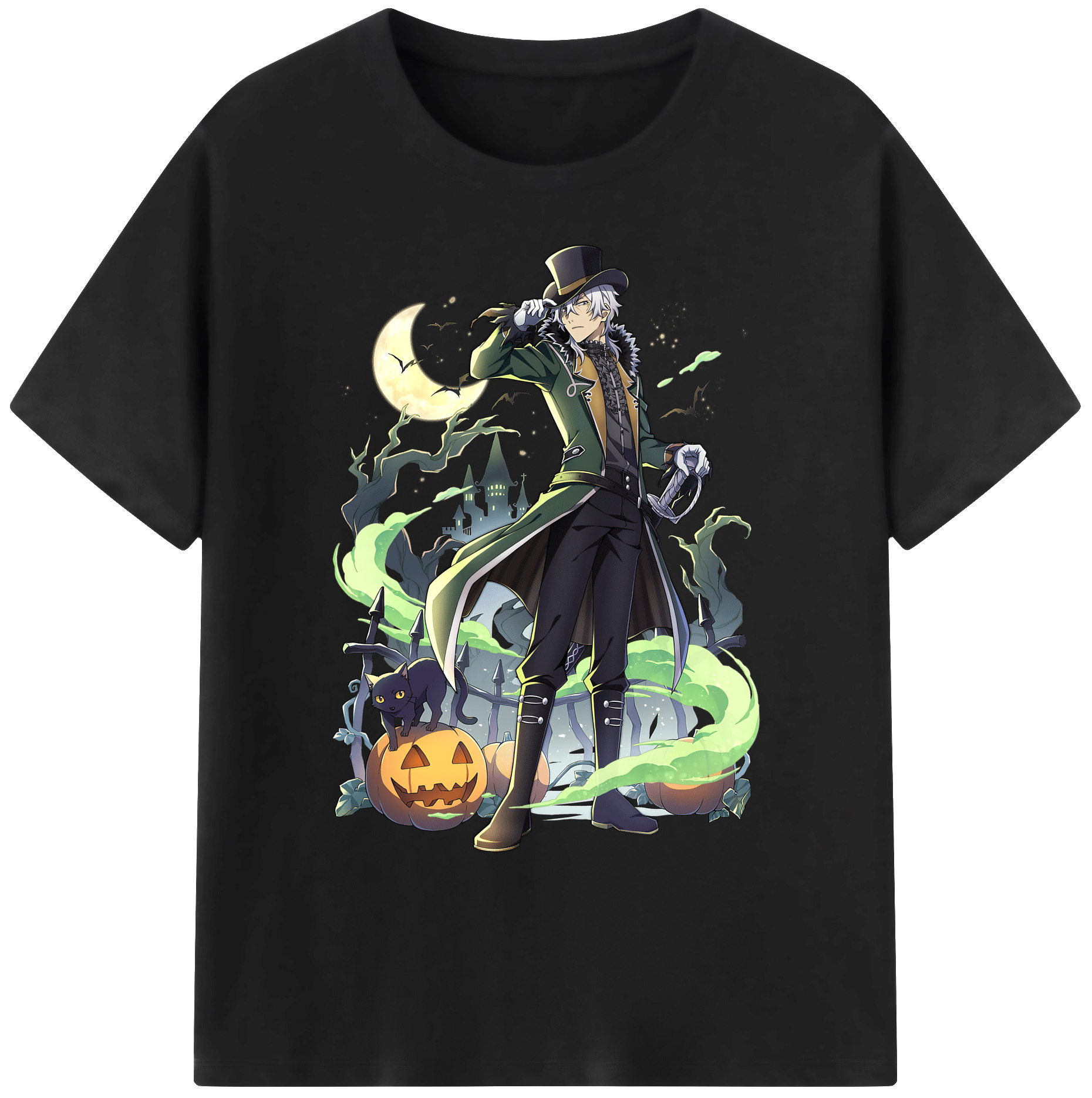 （画像用） 文豪ストレイドッグス Bungo Stray Dogs 綿100％ メンズ半袖Tシャツ｜肌触りやわらか＆通気性