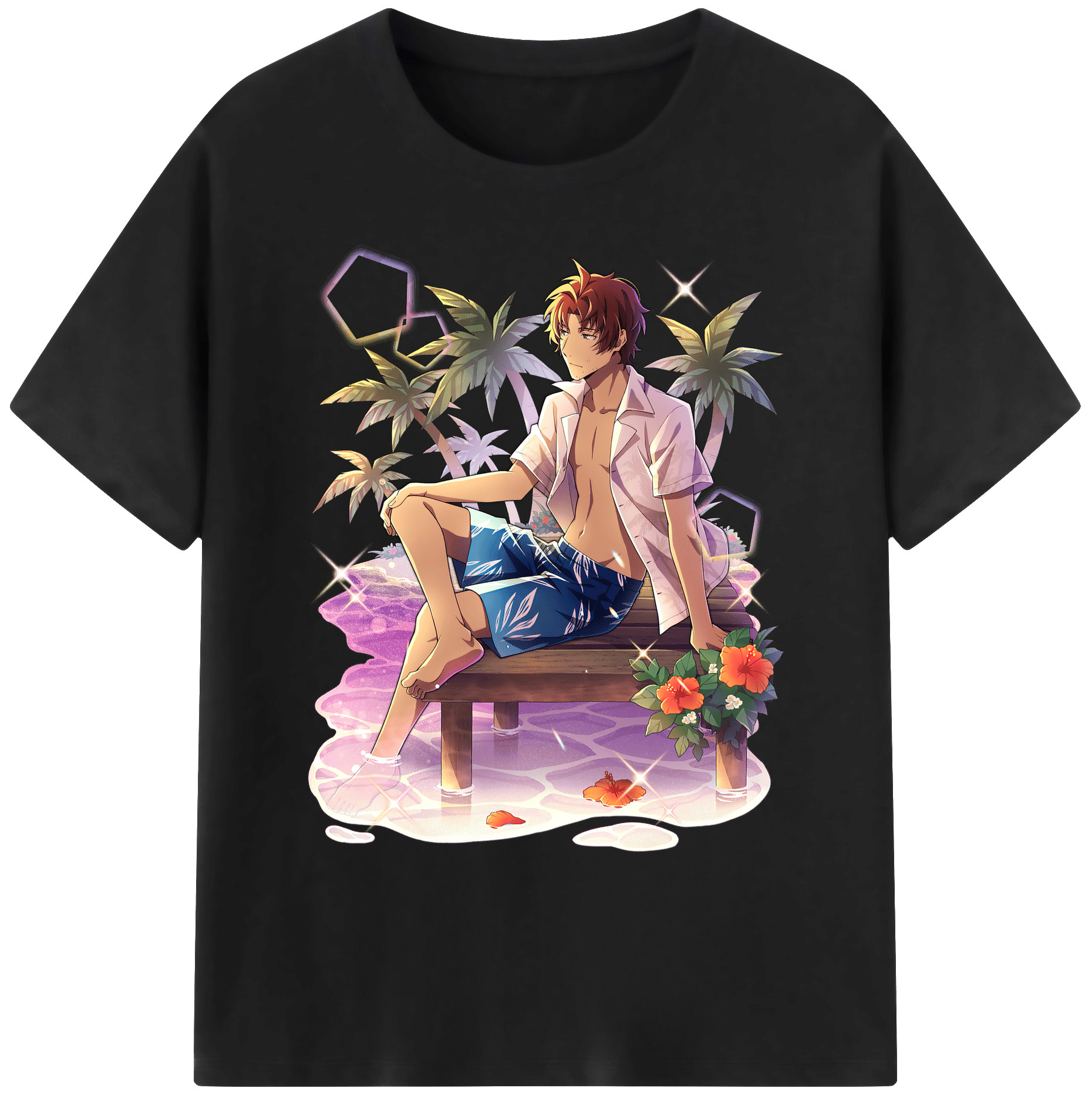 （画像用） 文豪ストレイドッグス Bungo Stray Dogs 綿100％ メンズ半袖Tシャツ｜肌触りやわらか＆通気性