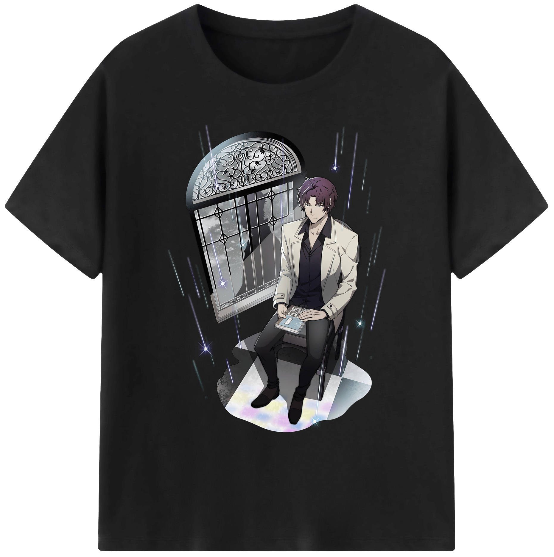 （画像用） 文豪ストレイドッグス Bungo Stray Dogs 綿100％ メンズ半袖Tシャツ｜肌触りやわらか＆通気性