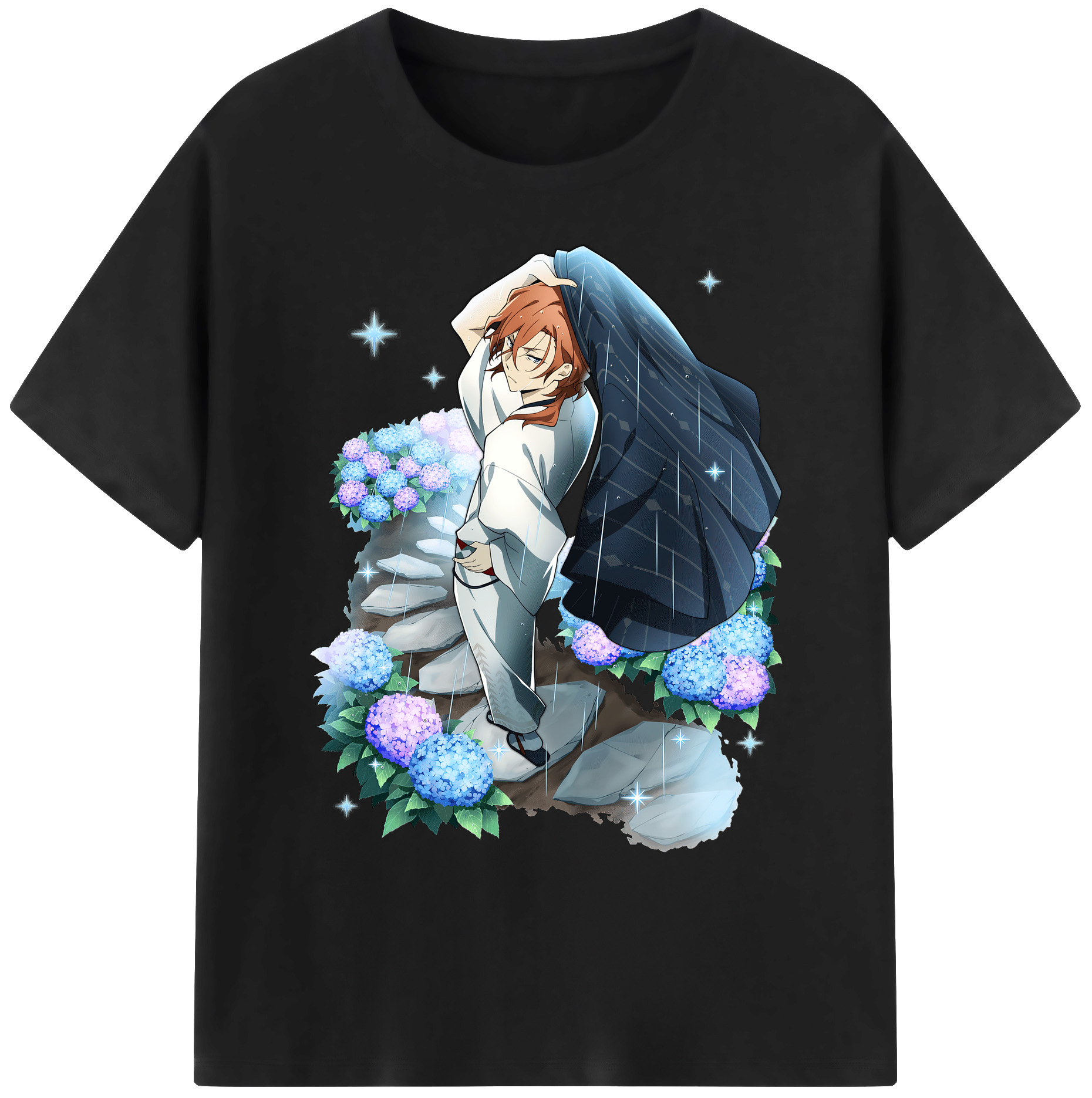 （画像用） 文豪ストレイドッグス Bungo Stray Dogs 綿100％ メンズ半袖Tシャツ｜肌触りやわらか＆通気性
