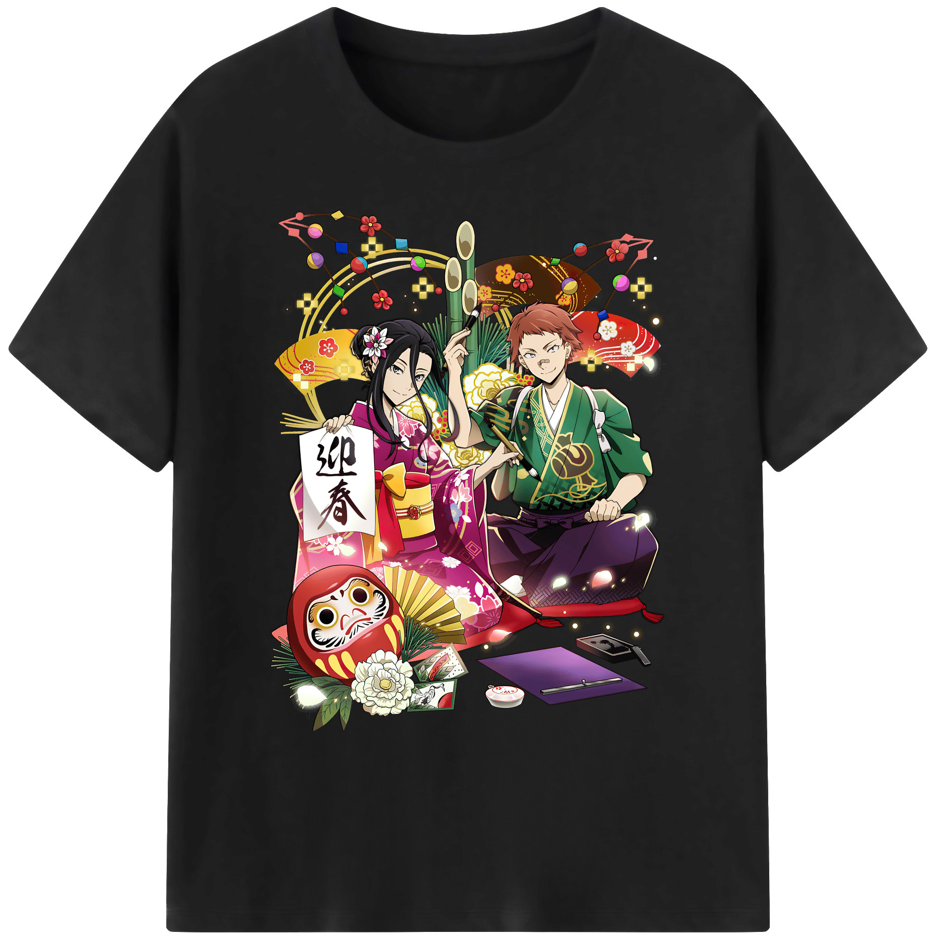 （画像用） 文豪ストレイドッグス Bungo Stray Dogs 綿100％ メンズ半袖Tシャツ｜肌触りやわらか＆通気性