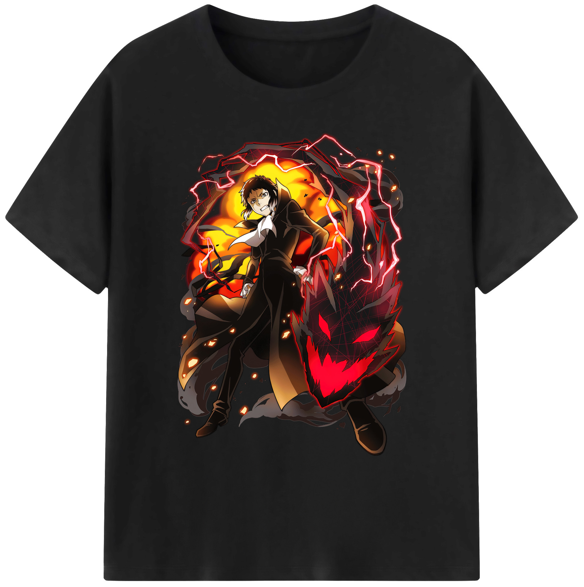 （画像用） 文豪ストレイドッグス Bungo Stray Dogs 綿100％ メンズ半袖Tシャツ｜肌触りやわらか＆通気性