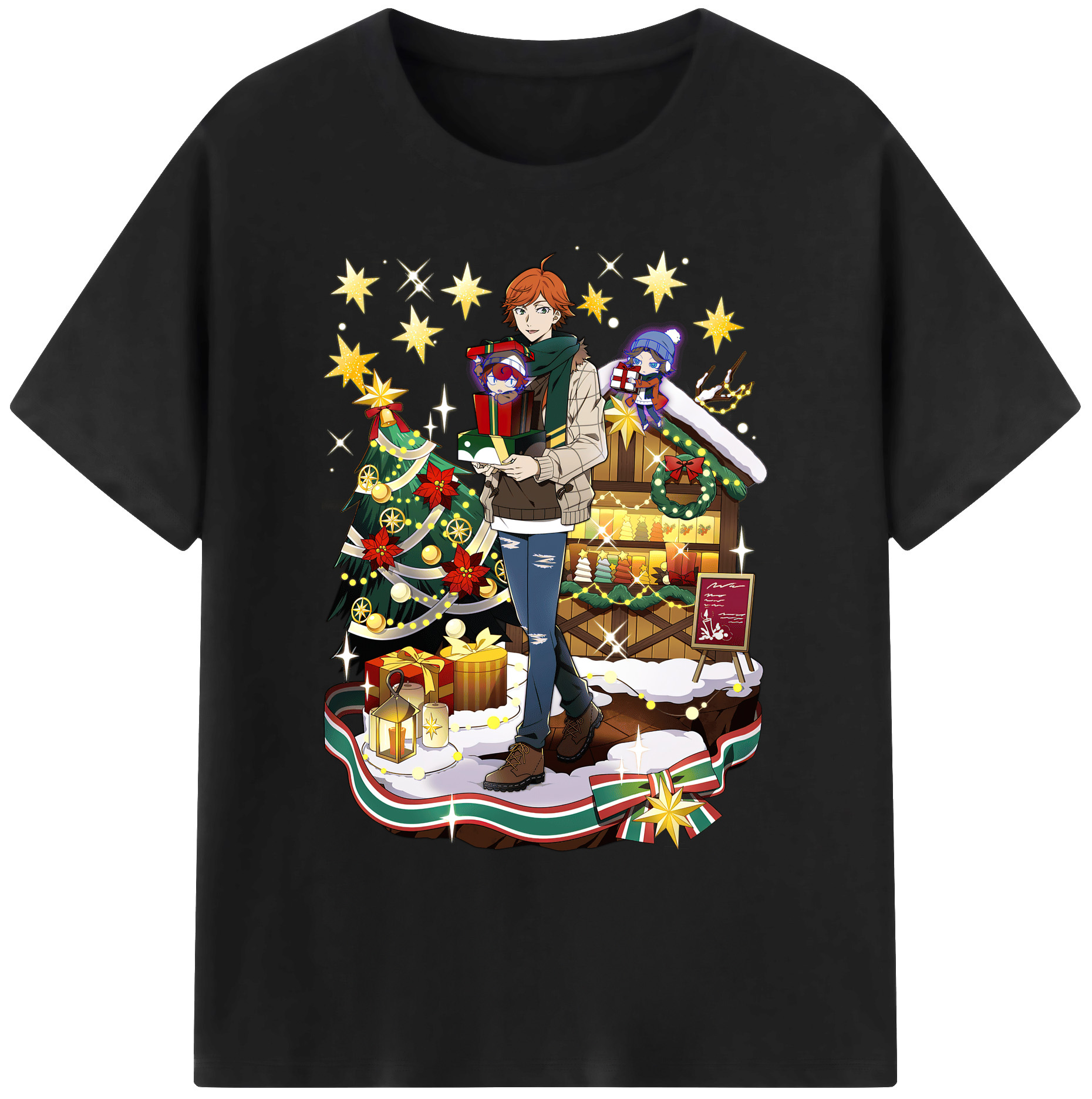 （画像用） 文豪ストレイドッグス Bungo Stray Dogs 綿100％ メンズ半袖Tシャツ｜肌触りやわらか＆通気性