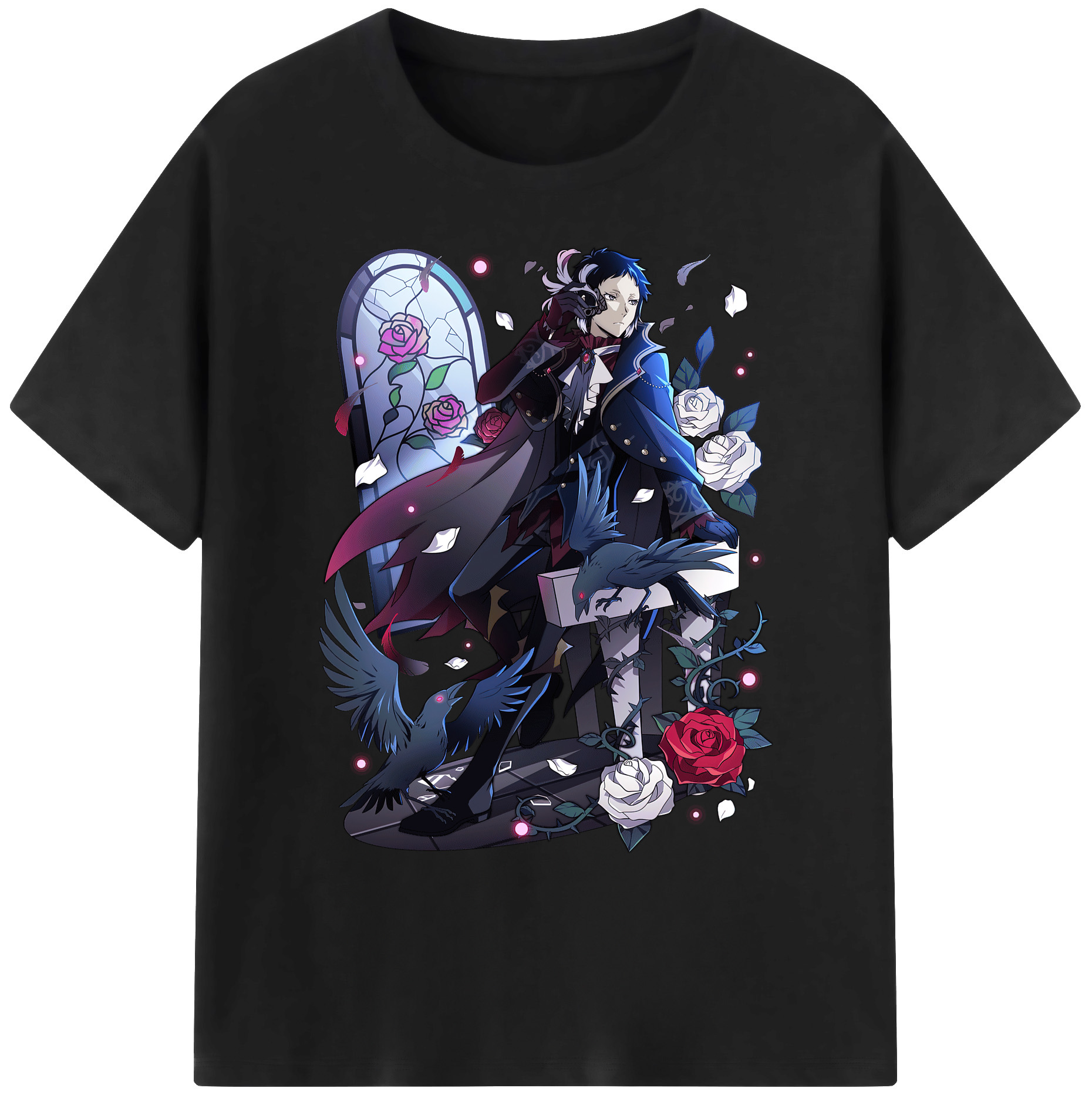 （画像用） 文豪ストレイドッグス Bungo Stray Dogs 綿100％ メンズ半袖Tシャツ｜肌触りやわらか＆通気性