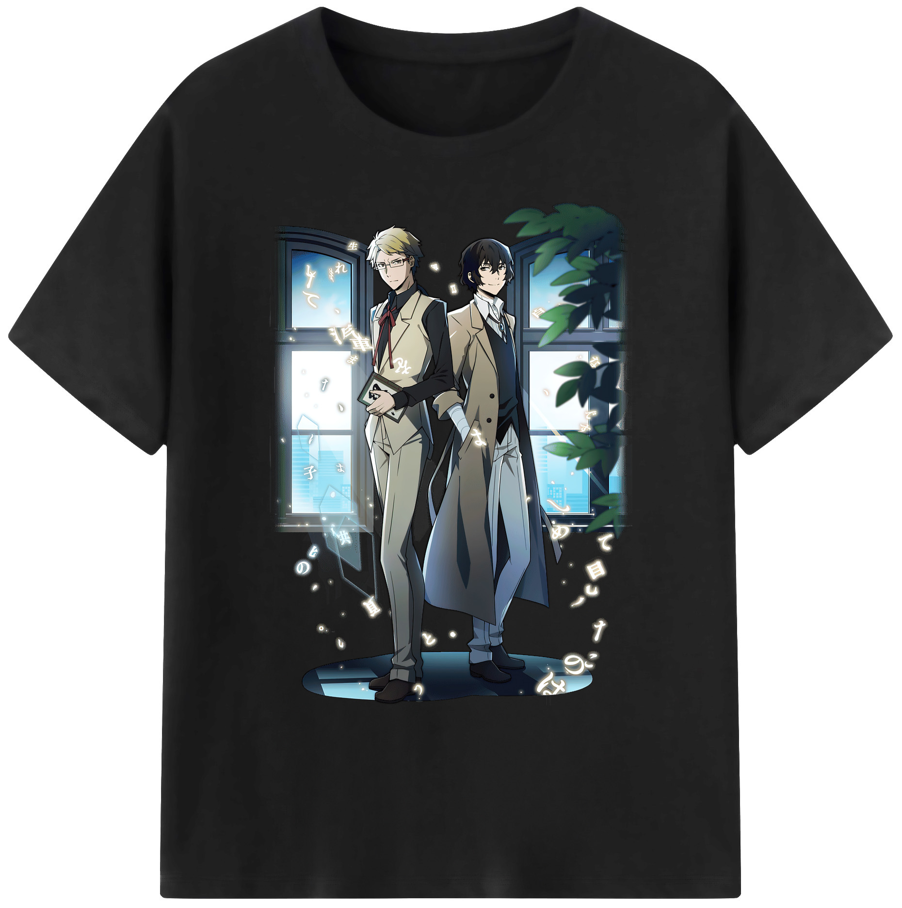 （画像用） 文豪ストレイドッグス Bungo Stray Dogs 綿100％ メンズ半袖Tシャツ｜肌触りやわらか＆通気性