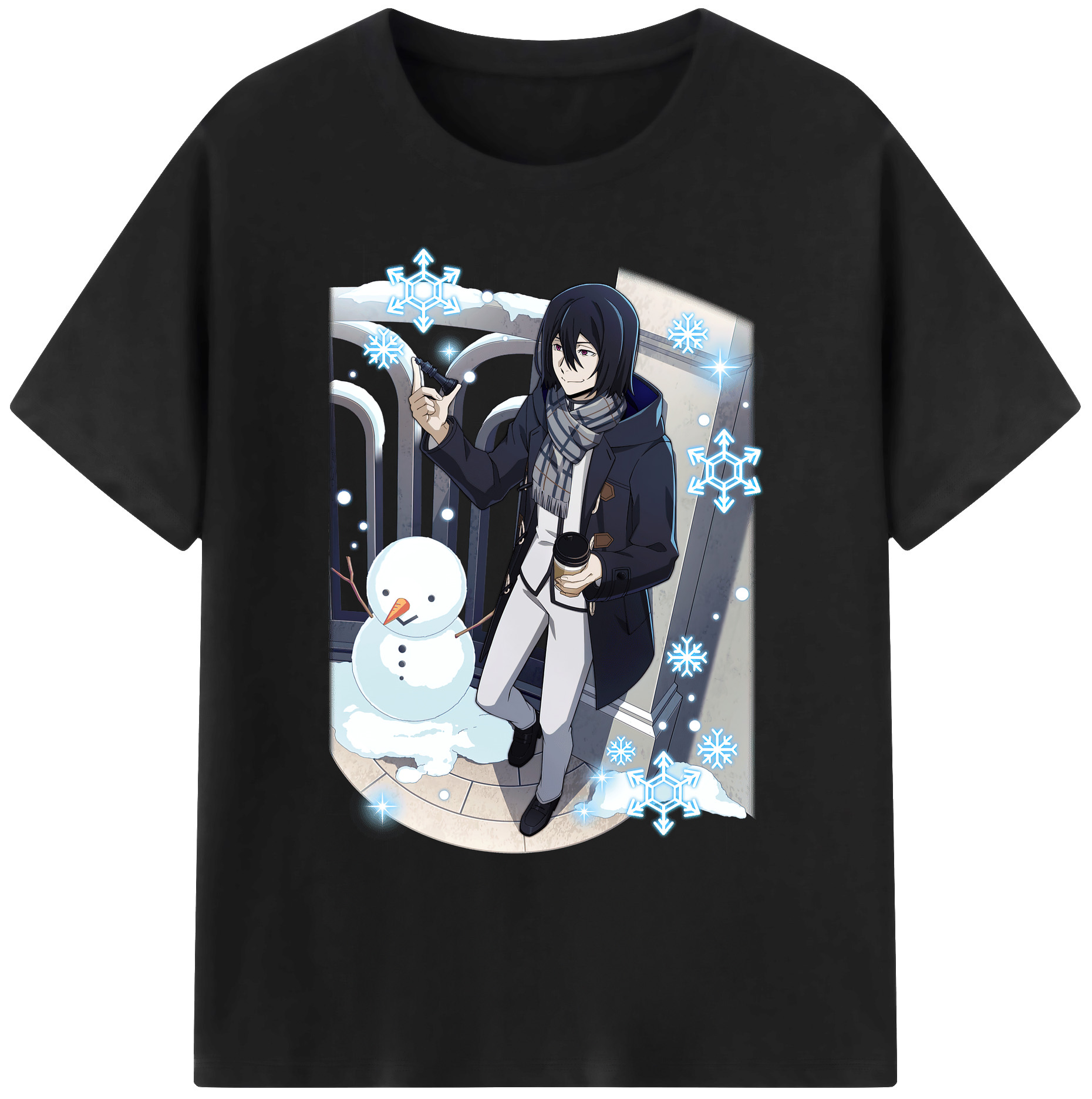（画像用） 文豪ストレイドッグス Bungo Stray Dogs 綿100％ メンズ半袖Tシャツ｜肌触りやわらか＆通気性