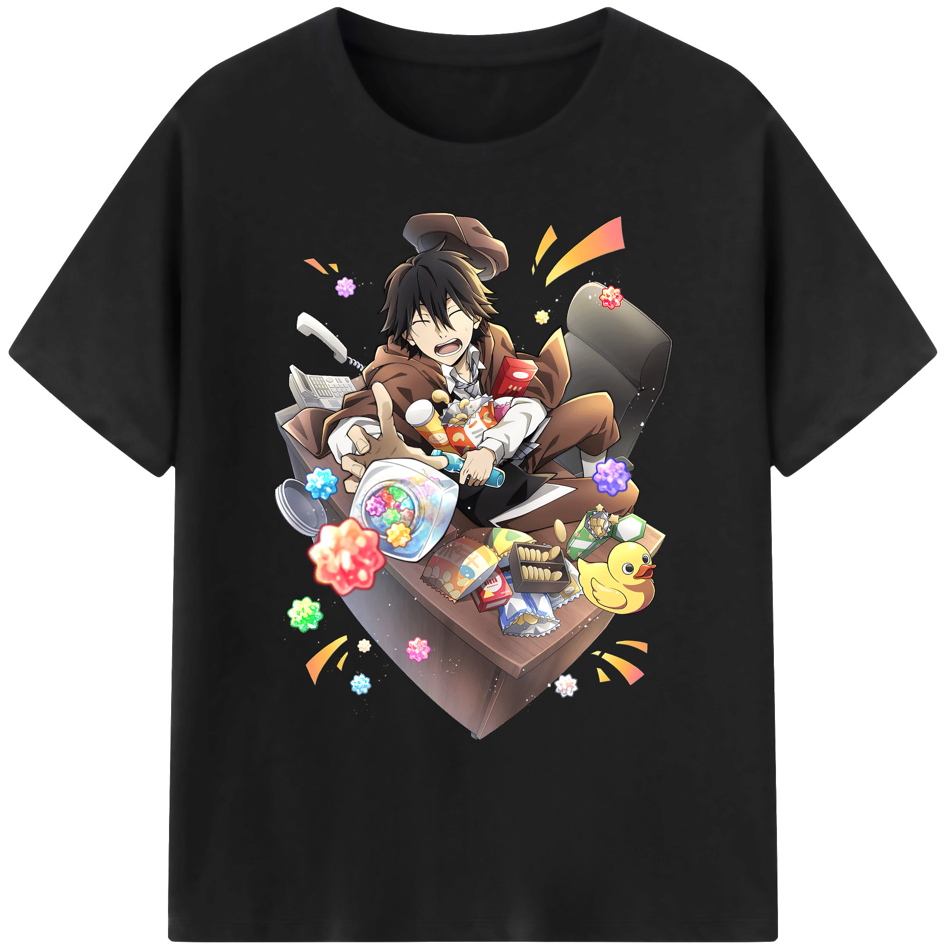 （画像用） 文豪ストレイドッグス Bungo Stray Dogs 綿100％ メンズ半袖Tシャツ｜肌触りやわらか＆通気性