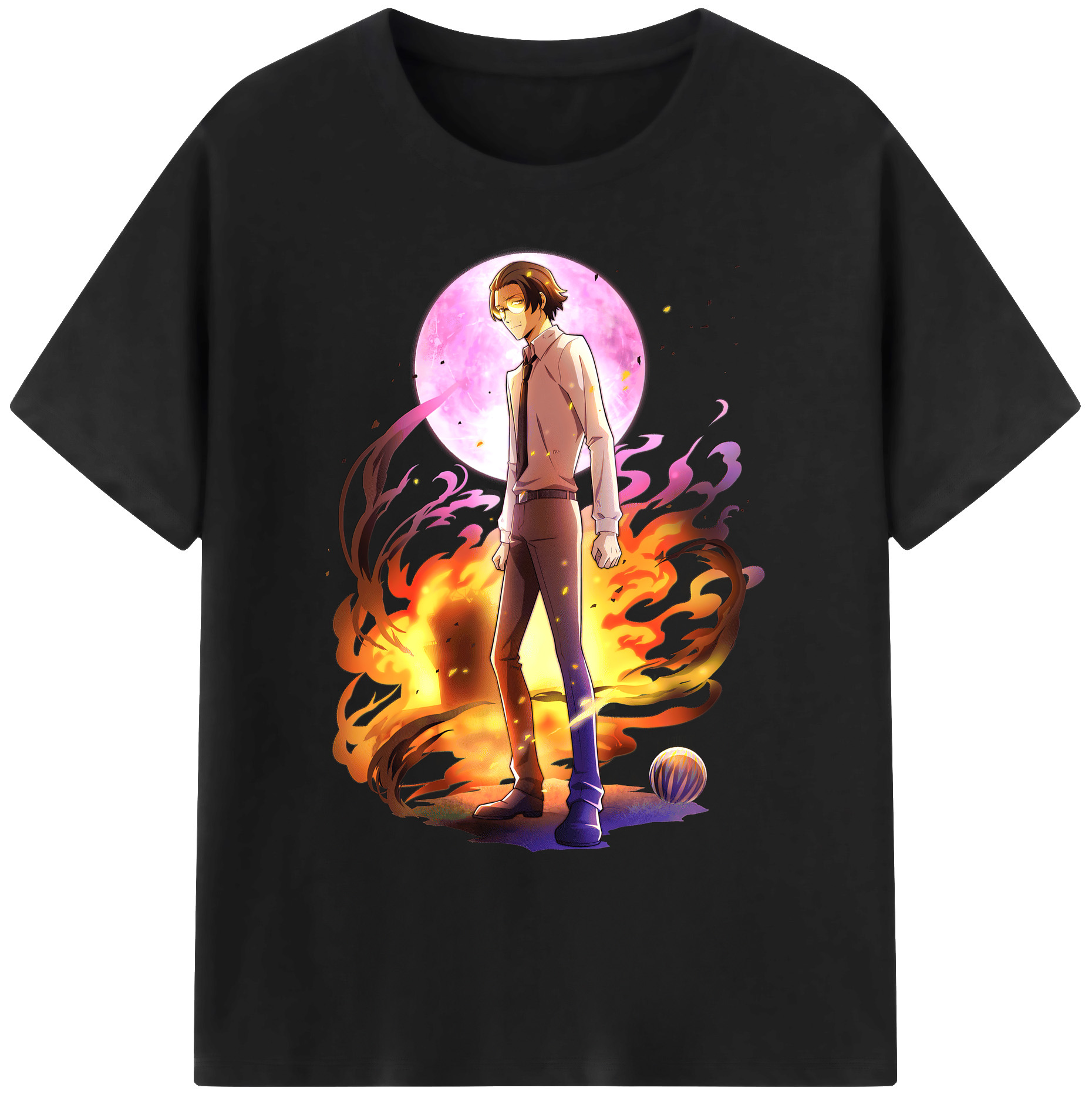 （画像用） 文豪ストレイドッグス Bungo Stray Dogs 綿100％ メンズ半袖Tシャツ｜肌触りやわらか＆通気性