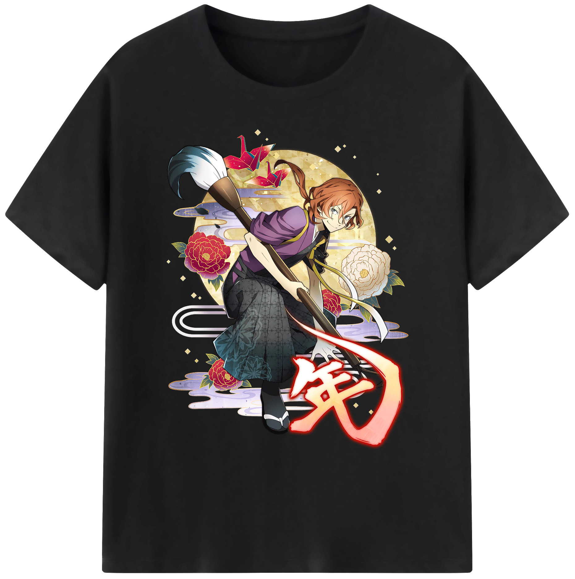 （画像用） 文豪ストレイドッグス Bungo Stray Dogs 綿100％ メンズ半袖Tシャツ｜肌触りやわらか＆通気性