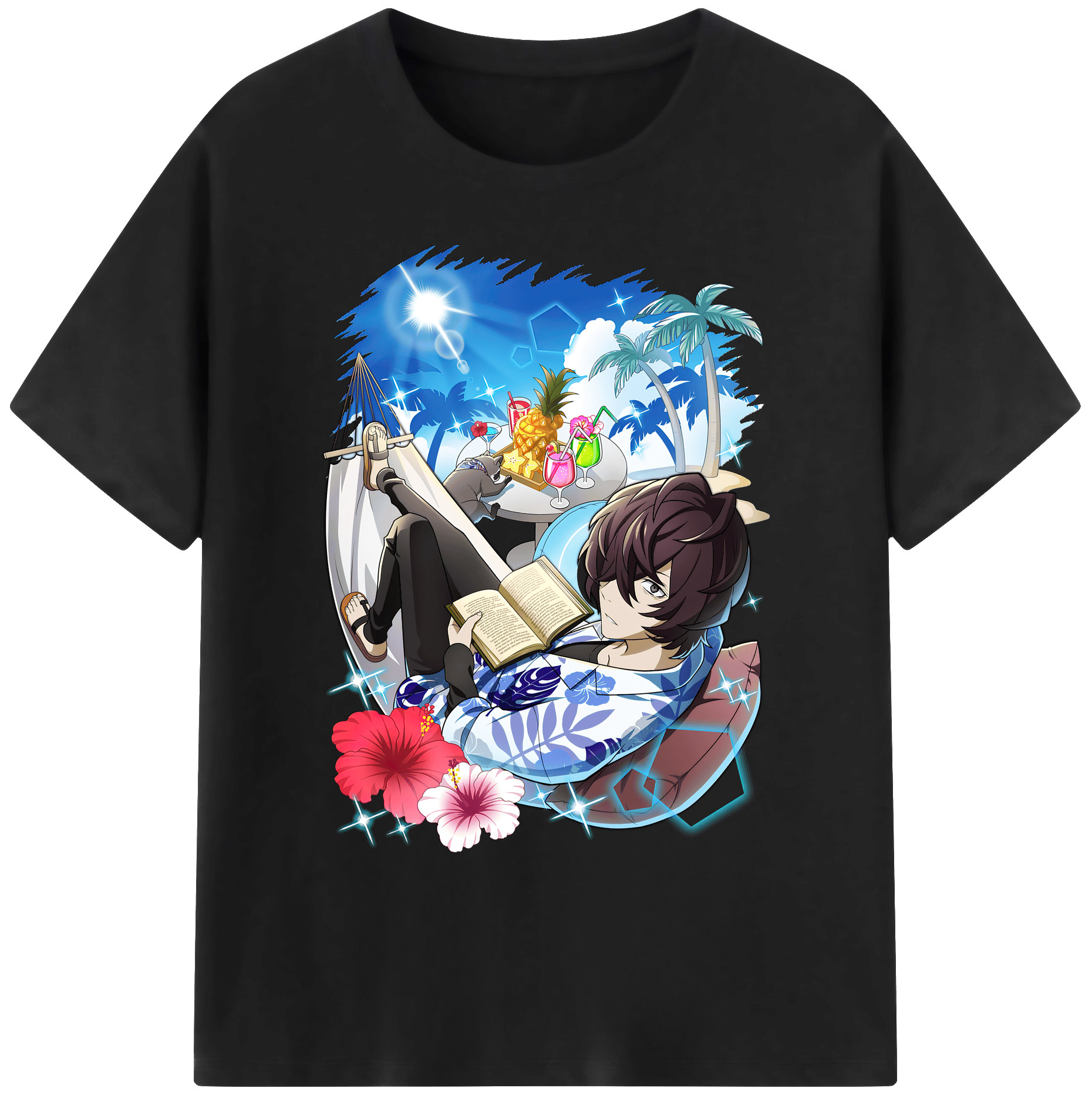 （画像用） 文豪ストレイドッグス Bungo Stray Dogs 綿100％ メンズ半袖Tシャツ｜肌触りやわらか＆通気性