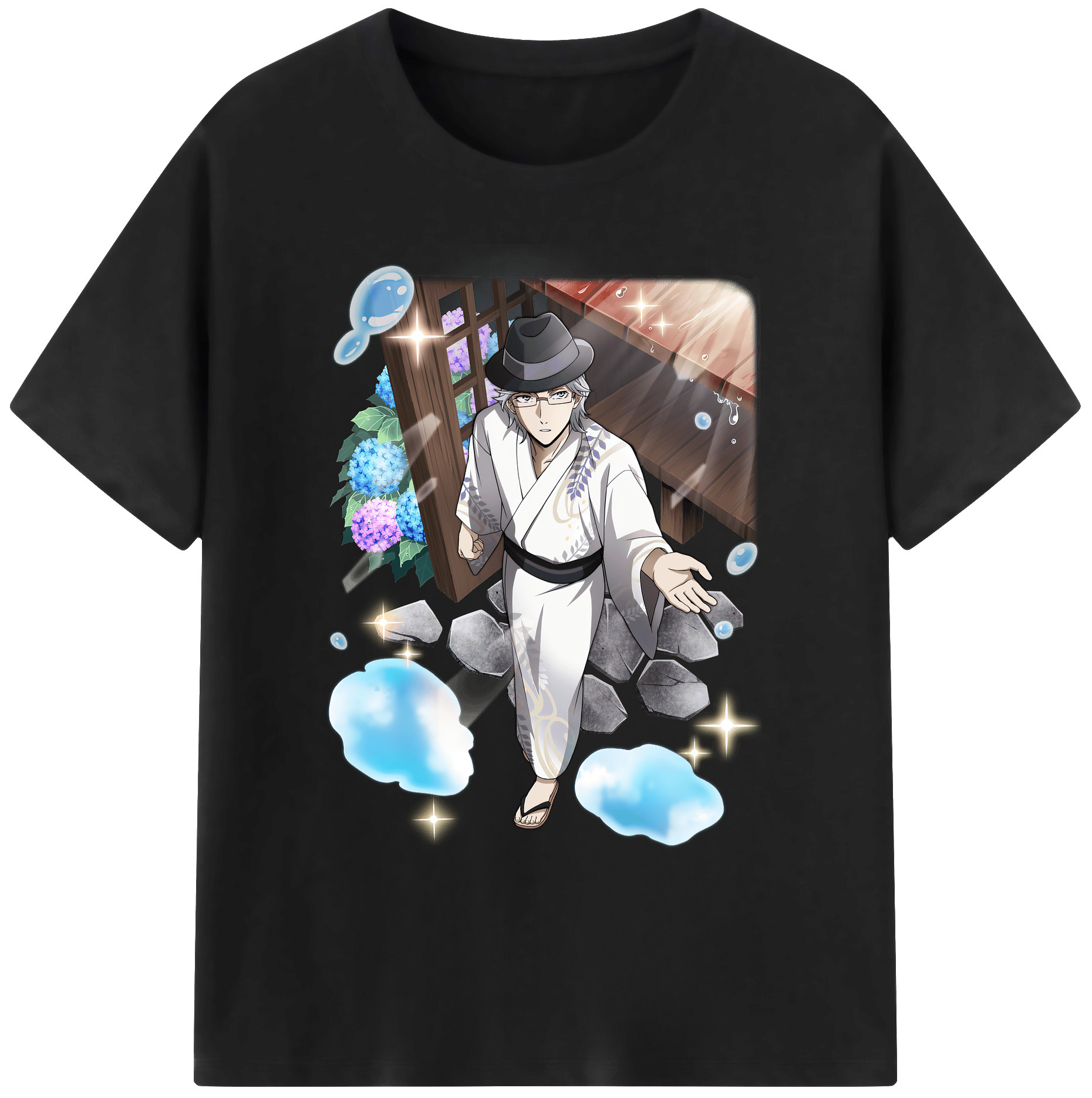 （画像用） 文豪ストレイドッグス Bungo Stray Dogs 綿100％ メンズ半袖Tシャツ｜肌触りやわらか＆通気性