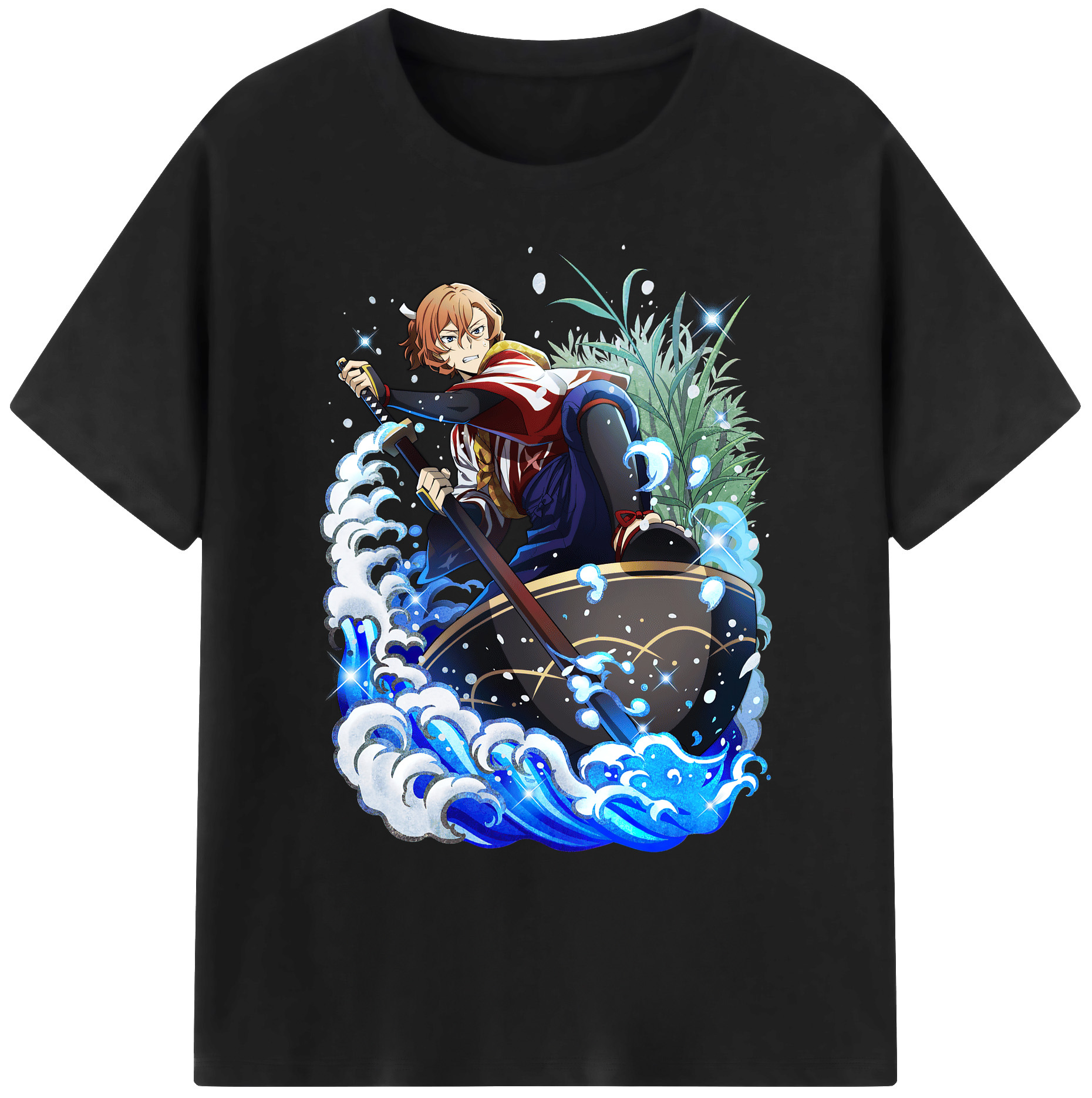 （画像用） 文豪ストレイドッグス Bungo Stray Dogs 綿100％ メンズ半袖Tシャツ｜肌触りやわらか＆通気性