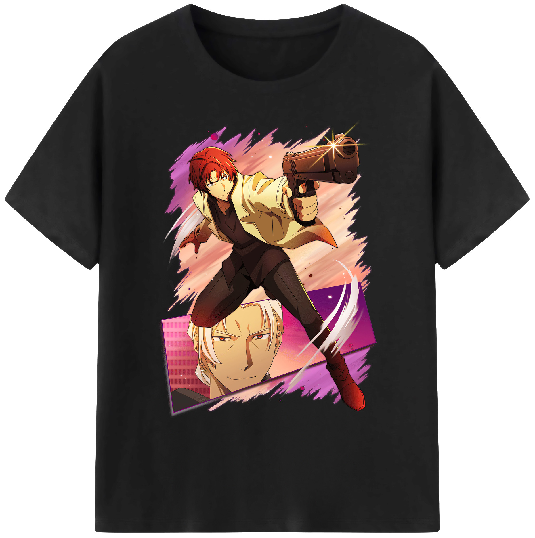 （画像用） 文豪ストレイドッグス Bungo Stray Dogs 綿100％ メンズ半袖Tシャツ｜肌触りやわらか＆通気性