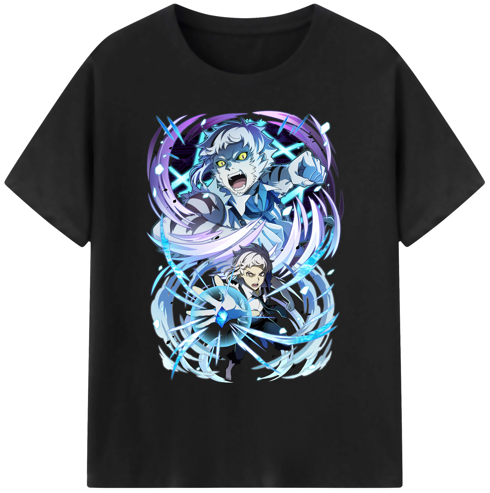 （画像用） 文豪ストレイドッグス Bungo Stray Dogs 綿100％ メンズ半袖Tシャツ｜肌触りやわらか＆通気性
