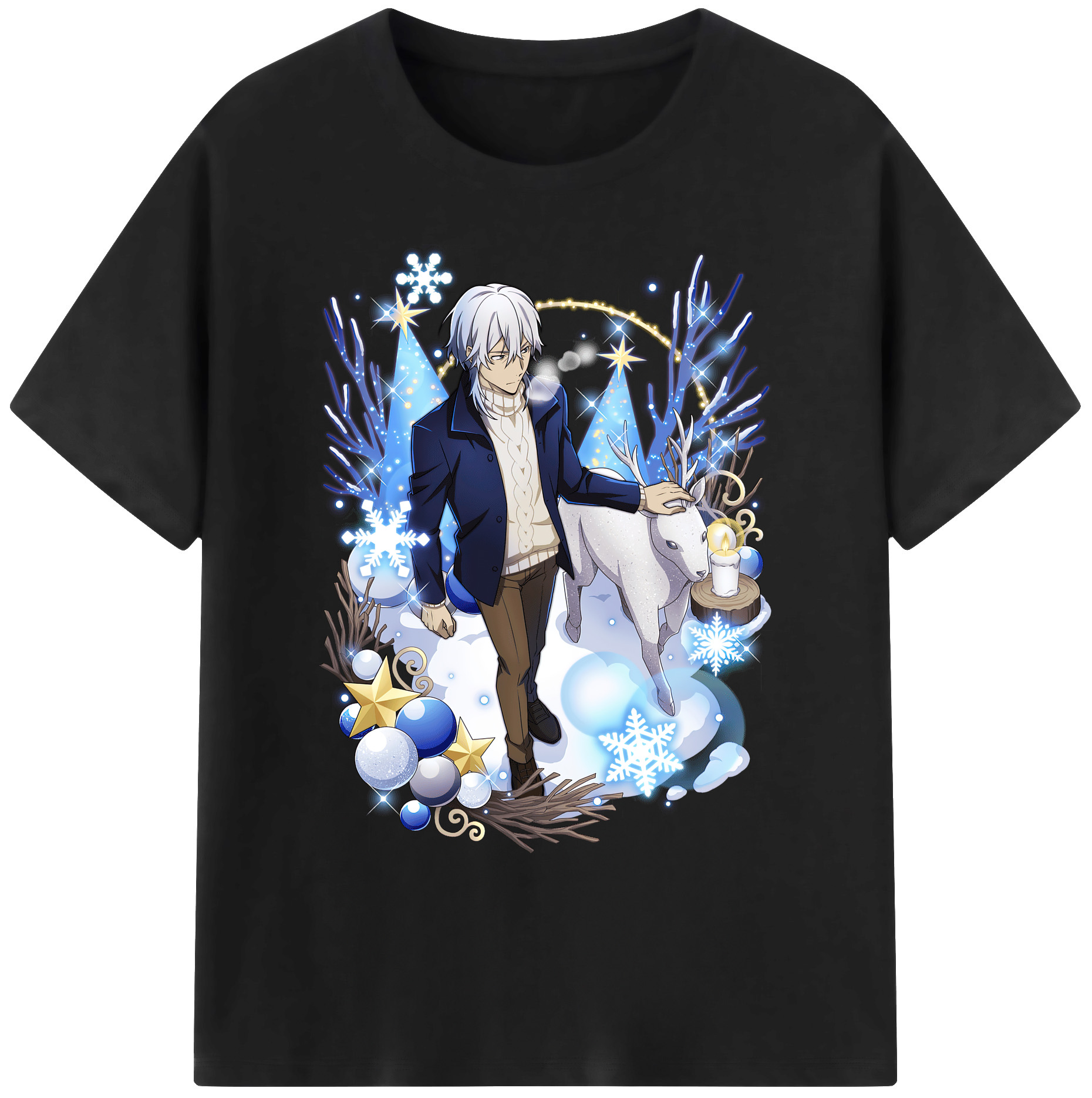 （画像用） 文豪ストレイドッグス Bungo Stray Dogs 綿100％ メンズ半袖Tシャツ｜肌触りやわらか＆通気性