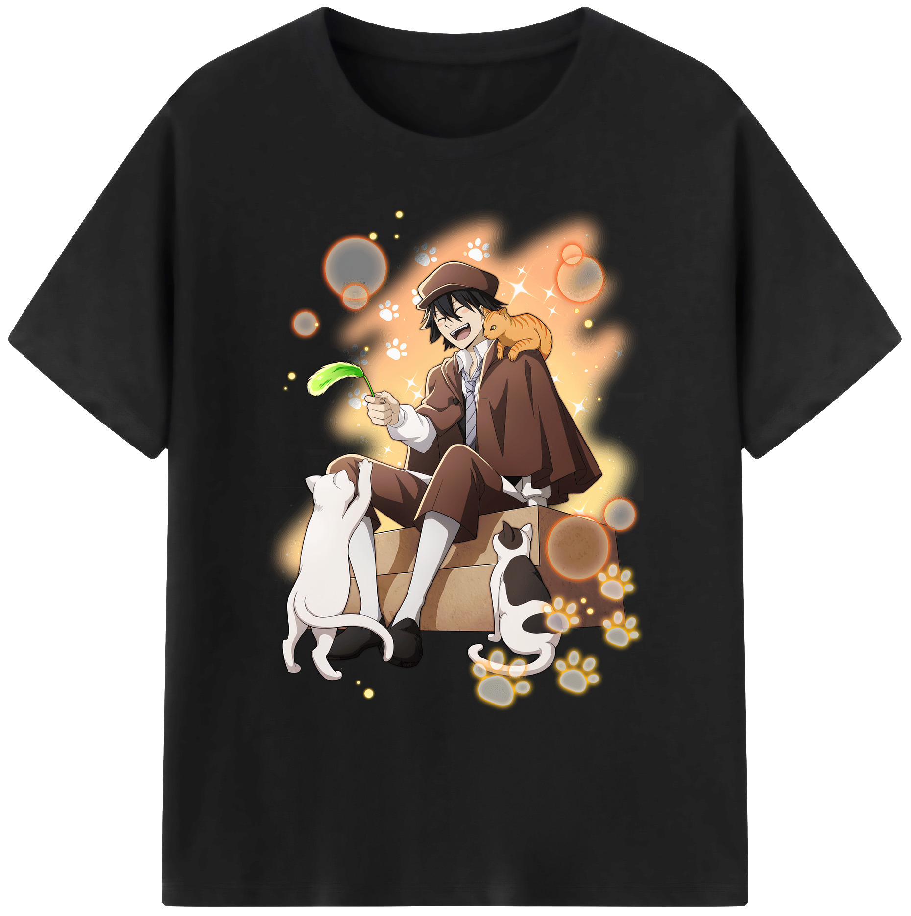 （画像用） 文豪ストレイドッグス Bungo Stray Dogs 綿100％ メンズ半袖Tシャツ｜肌触りやわらか＆通気性