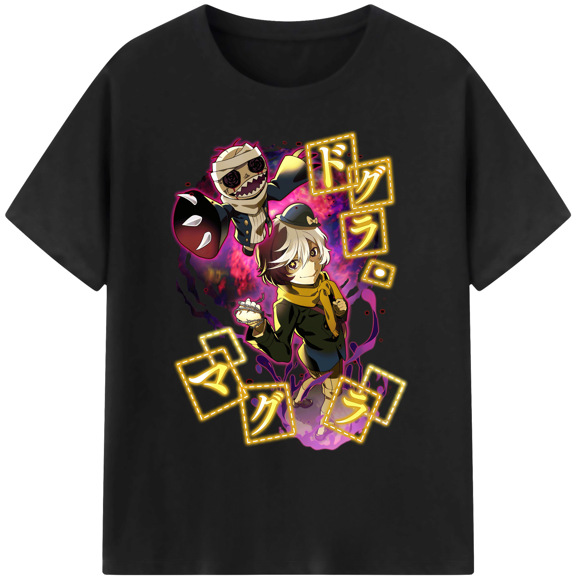 （画像用） 文豪ストレイドッグス Bungo Stray Dogs 綿100％ メンズ半袖Tシャツ｜肌触りやわらか＆通気性
