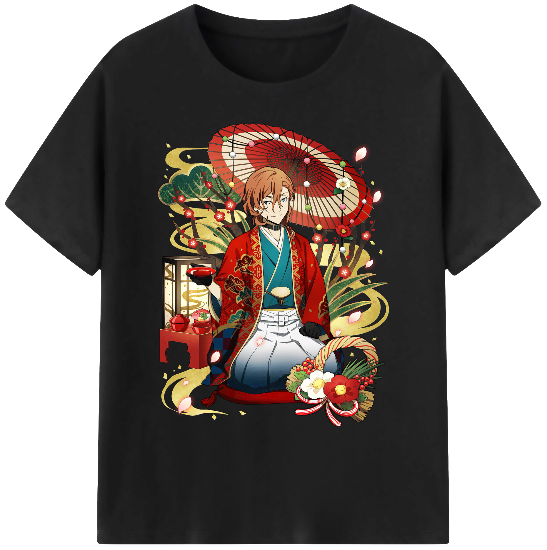 （画像用） 文豪ストレイドッグス Bungo Stray Dogs 綿100％ メンズ半袖Tシャツ｜肌触りやわらか＆通気性