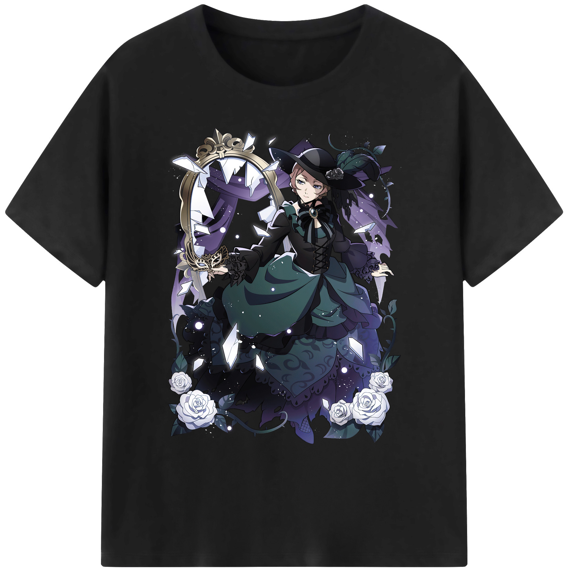 （画像用） 文豪ストレイドッグス Bungo Stray Dogs 綿100％ メンズ半袖Tシャツ｜肌触りやわらか＆通気性