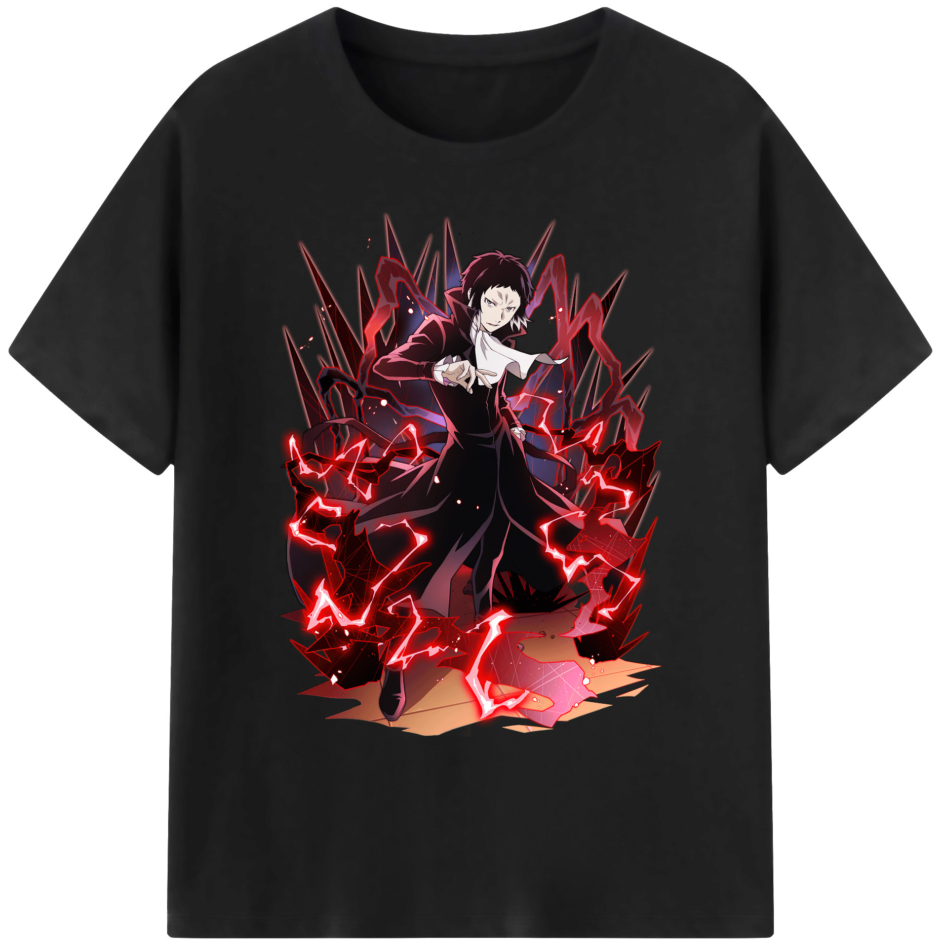 （画像用） 文豪ストレイドッグス Bungo Stray Dogs 綿100％ メンズ半袖Tシャツ｜肌触りやわらか＆通気性