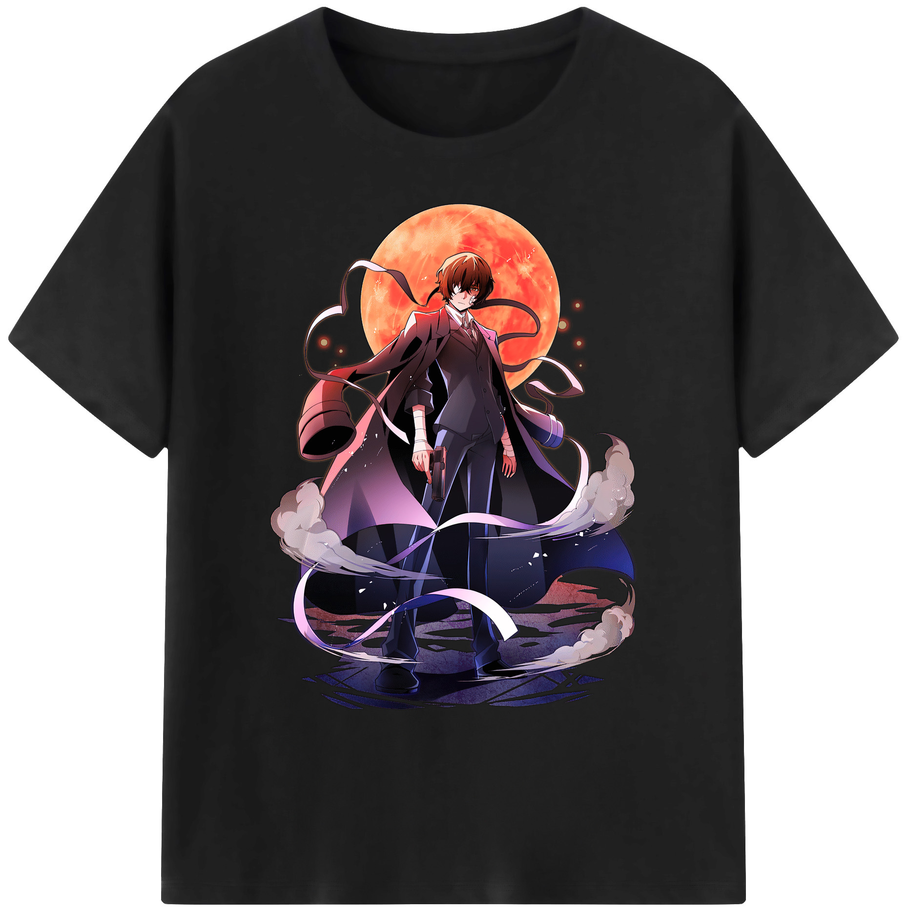 （画像用） 文豪ストレイドッグス Bungo Stray Dogs 綿100％ メンズ半袖Tシャツ｜肌触りやわらか＆通気性