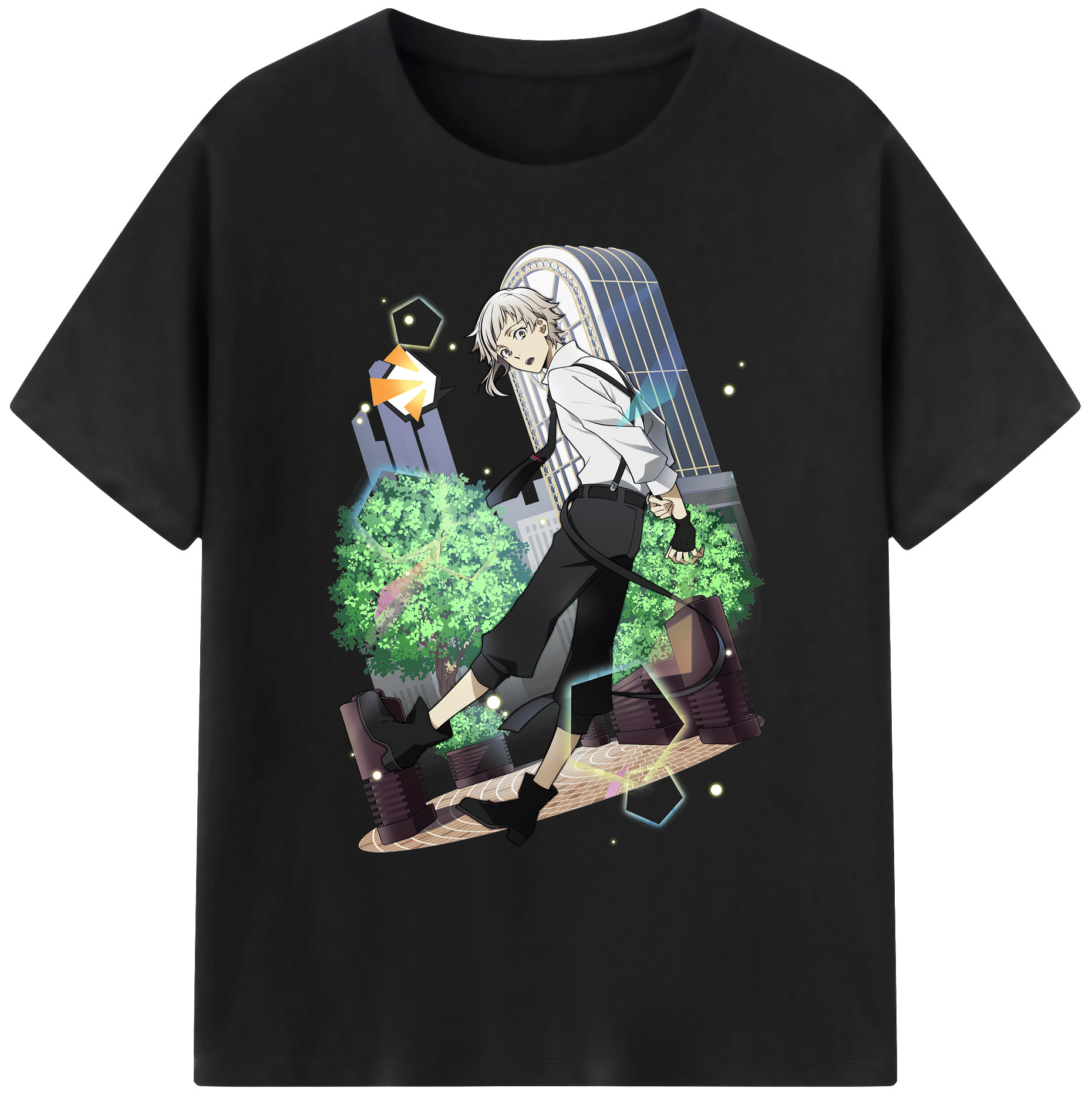 （画像用） 文豪ストレイドッグス Bungo Stray Dogs 綿100％ メンズ半袖Tシャツ｜肌触りやわらか＆通気性