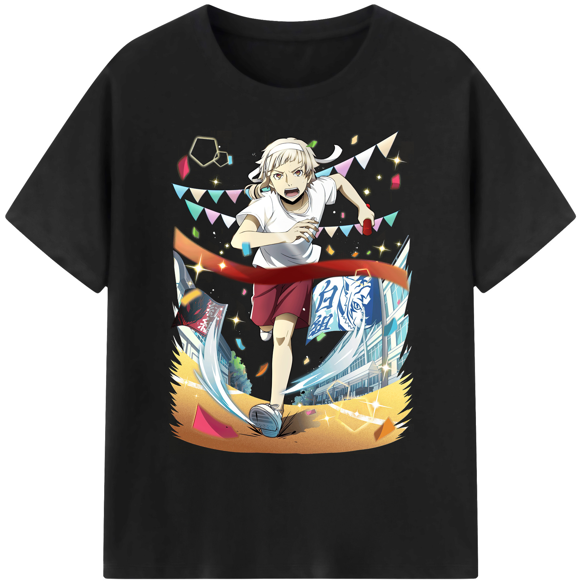 （画像用） 文豪ストレイドッグス Bungo Stray Dogs 綿100％ メンズ半袖Tシャツ｜肌触りやわらか＆通気性