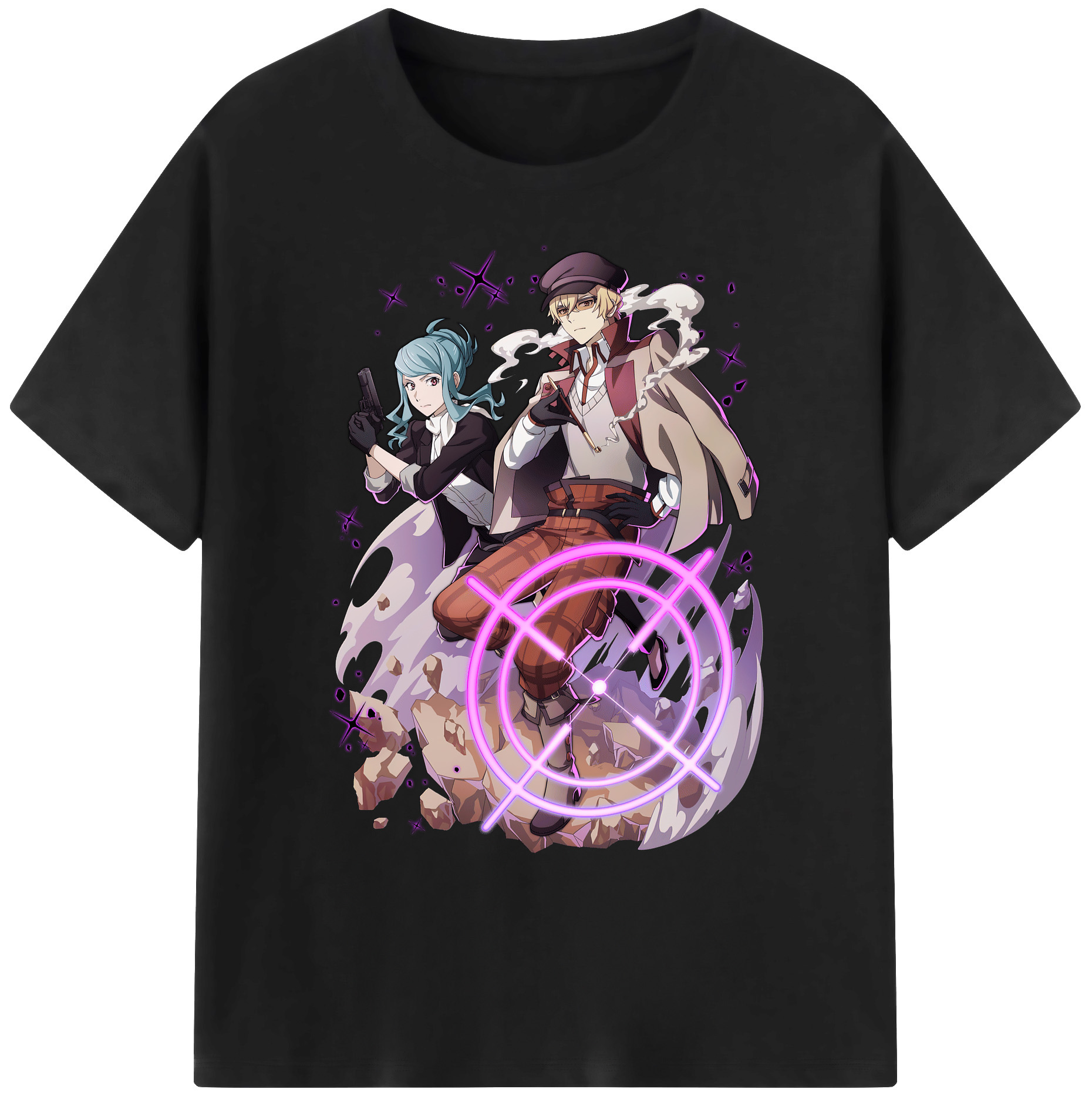 （画像用） 文豪ストレイドッグス Bungo Stray Dogs 綿100％ メンズ半袖Tシャツ｜肌触りやわらか＆通気性
