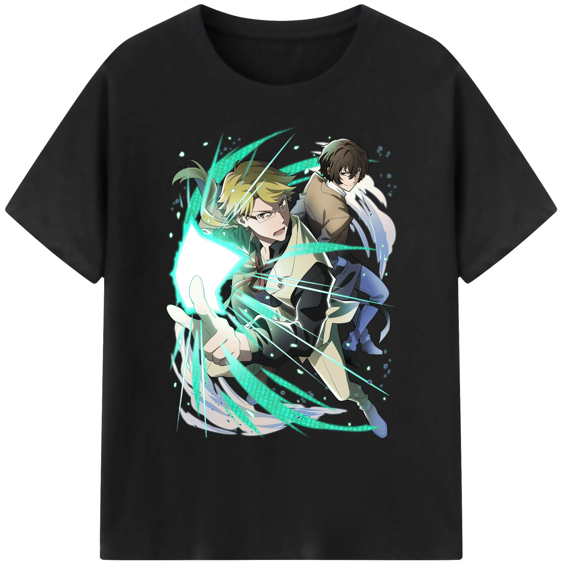 （画像用） 文豪ストレイドッグス Bungo Stray Dogs 綿100％ メンズ半袖Tシャツ｜肌触りやわらか＆通気性