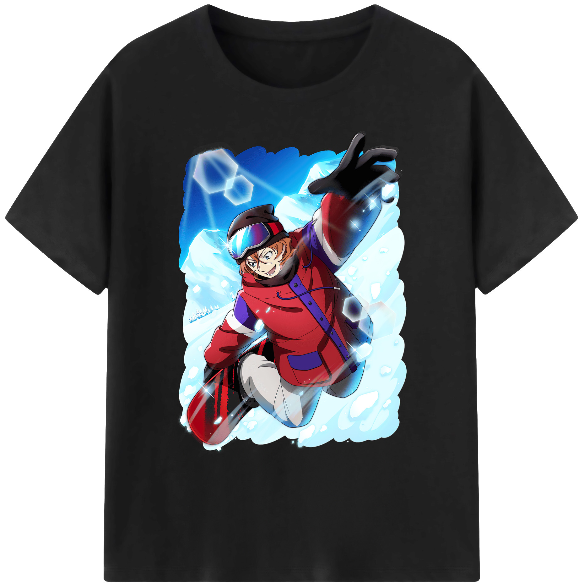 （画像用） 文豪ストレイドッグス Bungo Stray Dogs 綿100％ メンズ半袖Tシャツ｜肌触りやわらか＆通気性