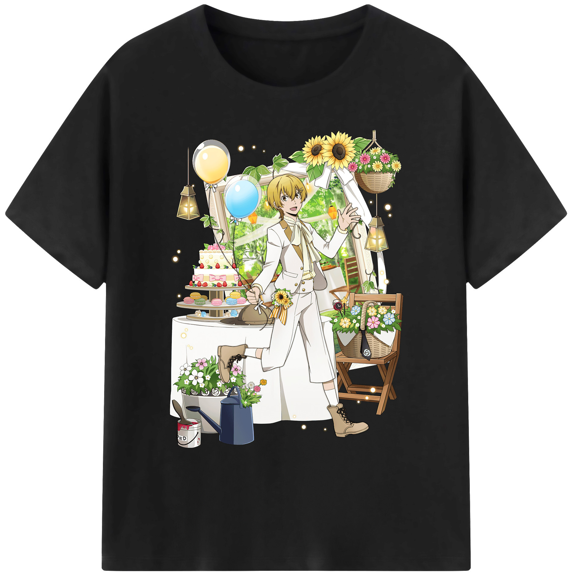 文豪ストレイドッグス Bungo Stray Dogs 綿100％ メンズ半袖Tシャツ｜肌触りやわらか＆通気性