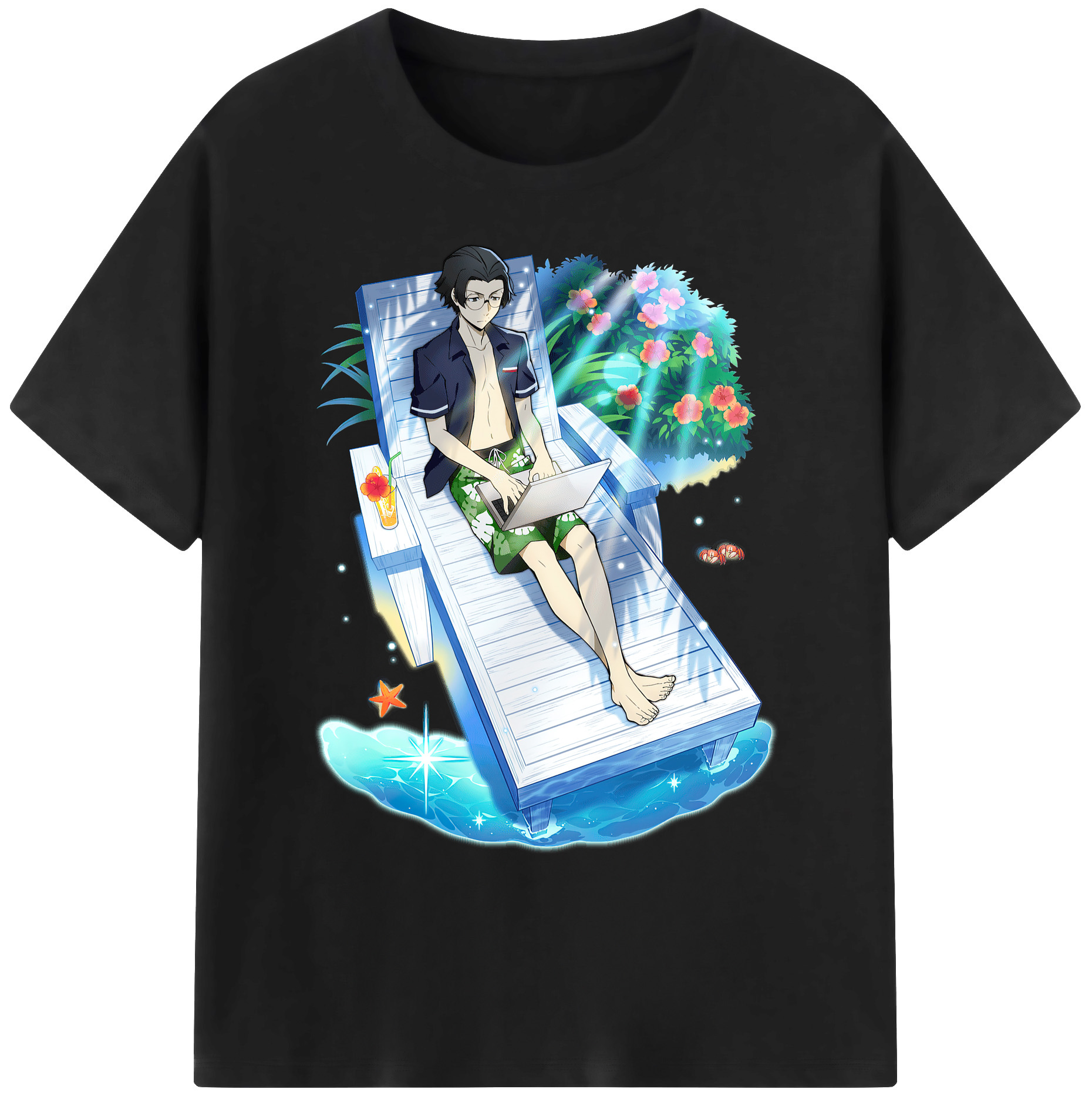 （画像用） 文豪ストレイドッグス Bungo Stray Dogs 綿100％ メンズ半袖Tシャツ｜肌触りやわらか＆通気性