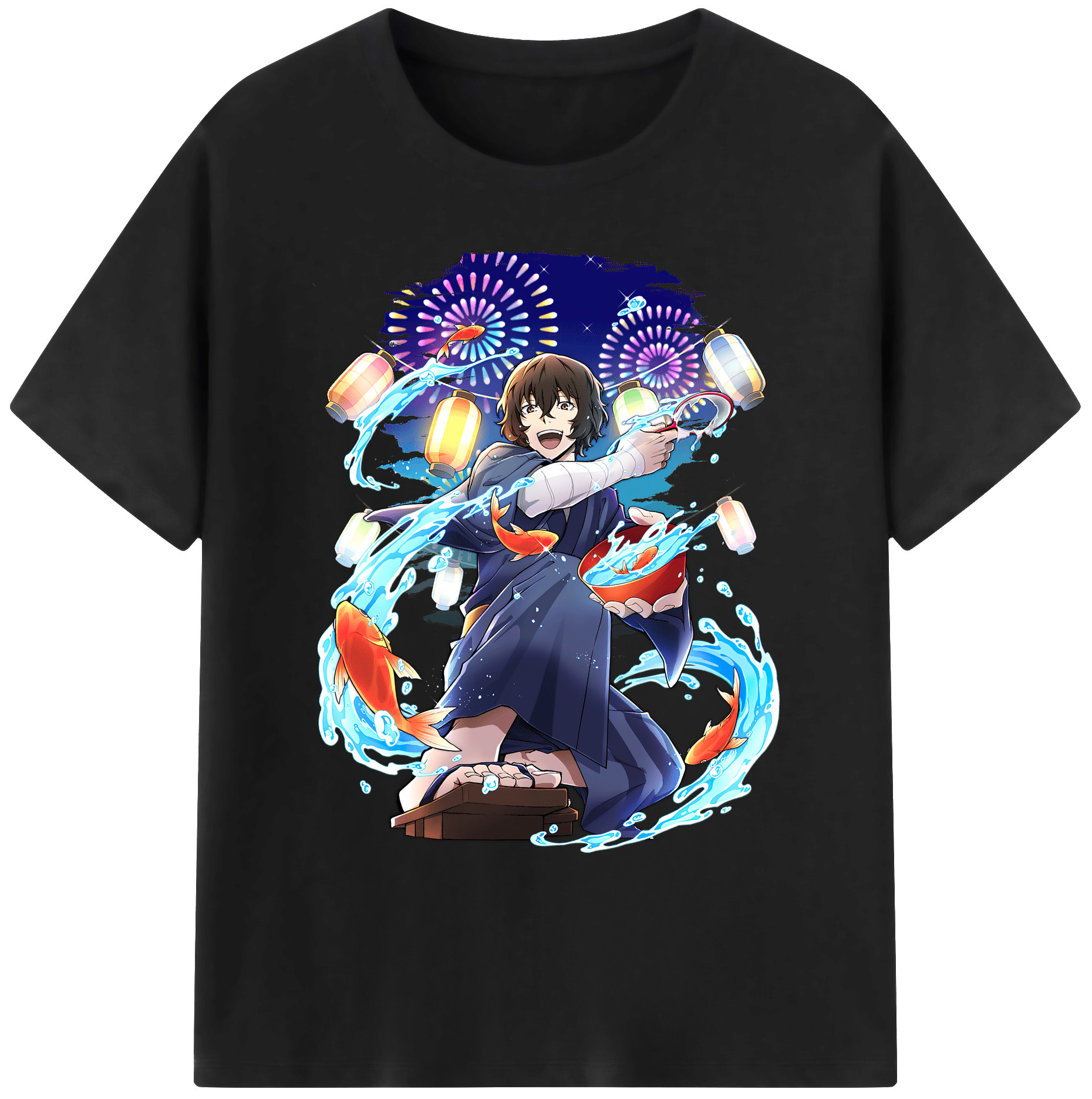 （画像用） 文豪ストレイドッグス Bungo Stray Dogs 綿100％ メンズ半袖Tシャツ｜肌触りやわらか＆通気性