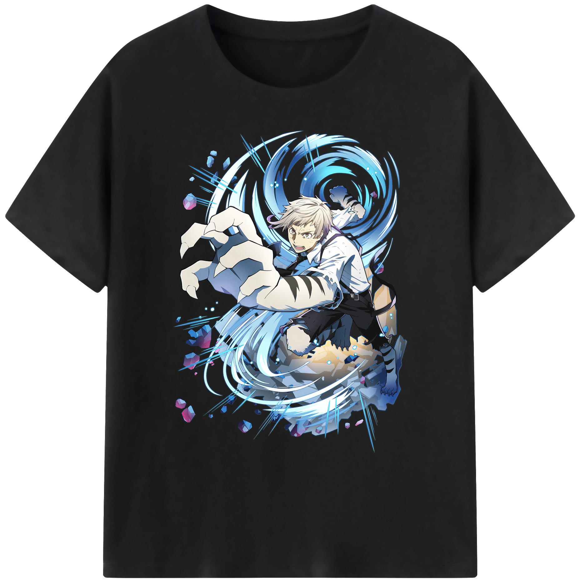 （画像用） 文豪ストレイドッグス Bungo Stray Dogs 綿100％ メンズ半袖Tシャツ｜肌触りやわらか＆通気性