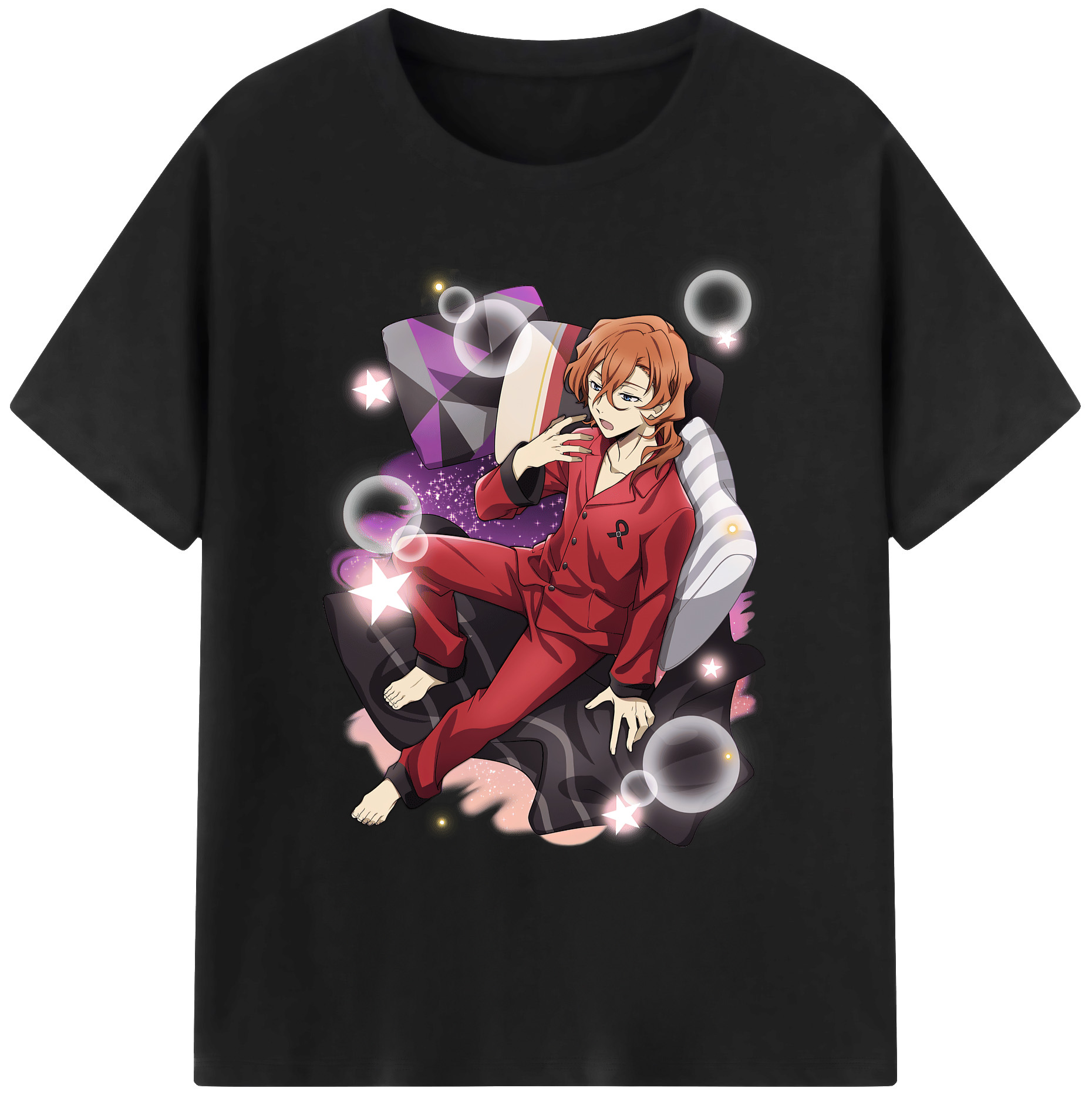 （画像用） 文豪ストレイドッグス Bungo Stray Dogs 綿100％ メンズ半袖Tシャツ｜肌触りやわらか＆通気性