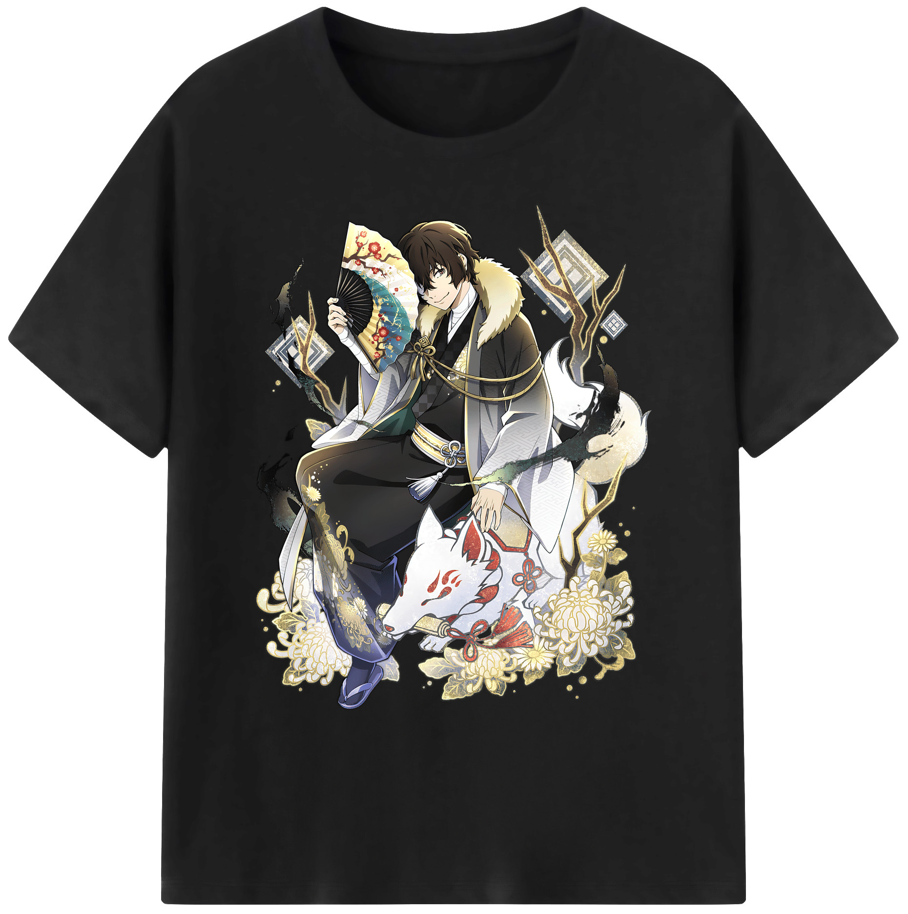 （画像用） 文豪ストレイドッグス Bungo Stray Dogs 綿100％ メンズ半袖Tシャツ｜肌触りやわらか＆通気性