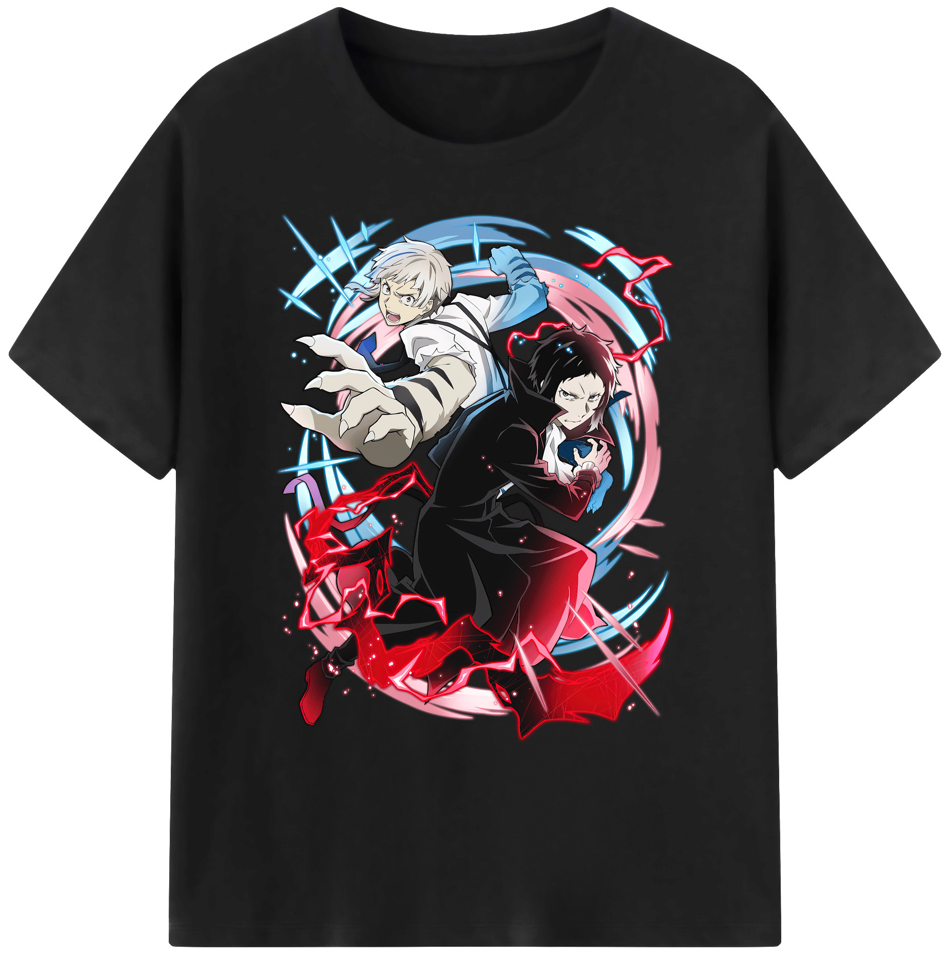（画像用） 文豪ストレイドッグス Bungo Stray Dogs 綿100％ メンズ半袖Tシャツ｜肌触りやわらか＆通気性
