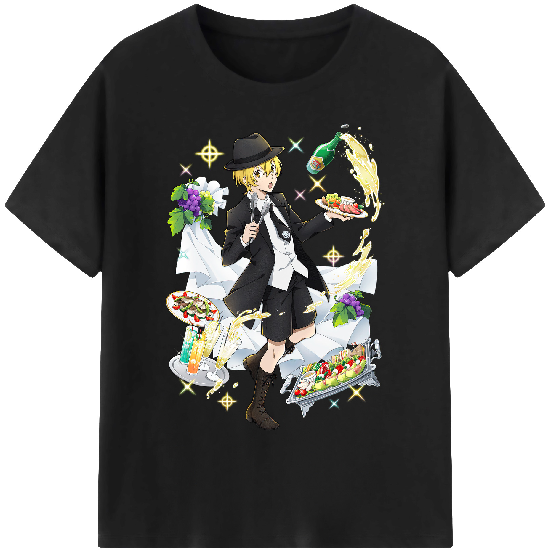 （画像用） 文豪ストレイドッグス Bungo Stray Dogs 綿100％ メンズ半袖Tシャツ｜肌触りやわらか＆通気性