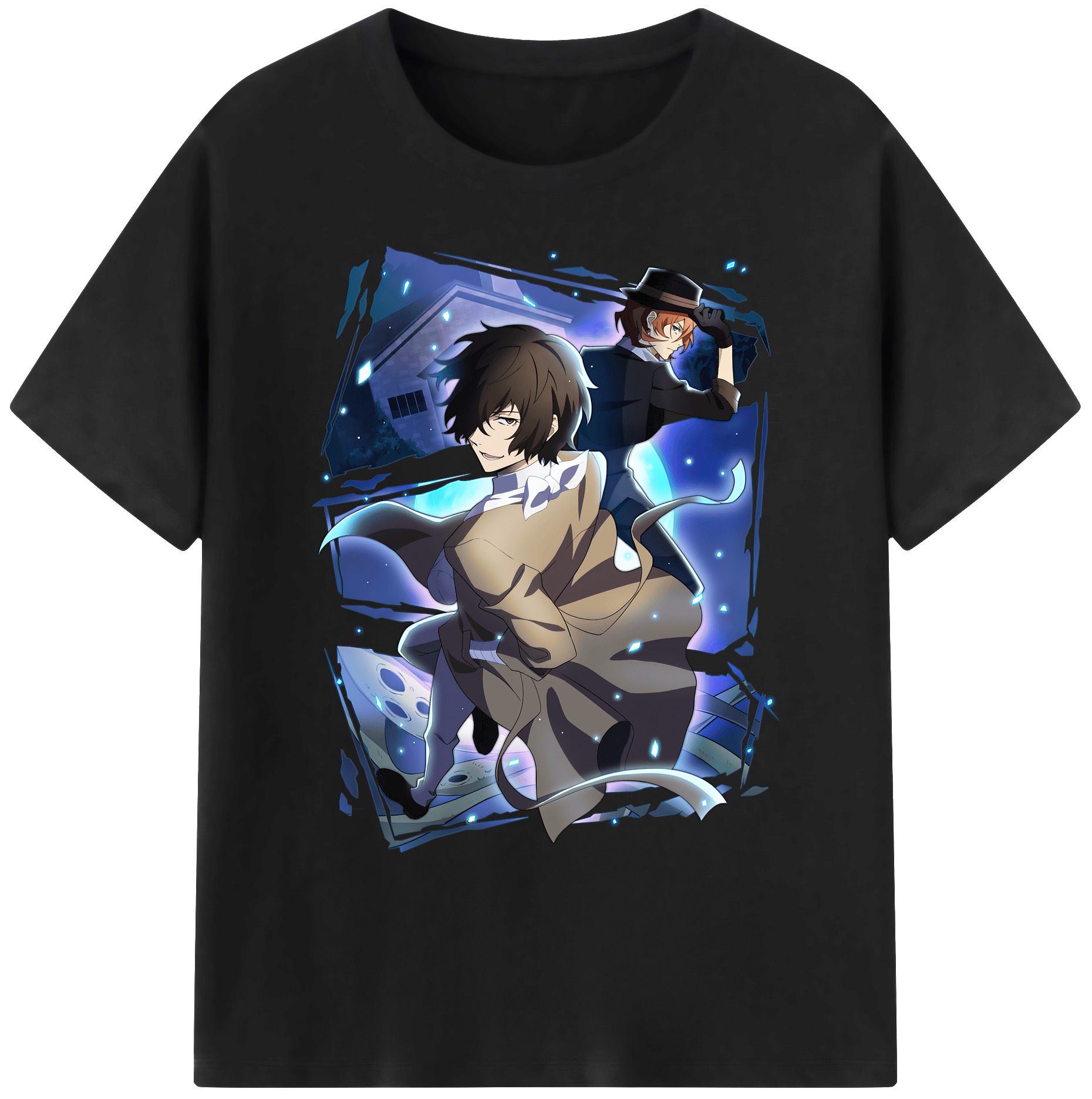 （画像用） 文豪ストレイドッグス Bungo Stray Dogs 綿100％ メンズ半袖Tシャツ｜肌触りやわらか＆通気性