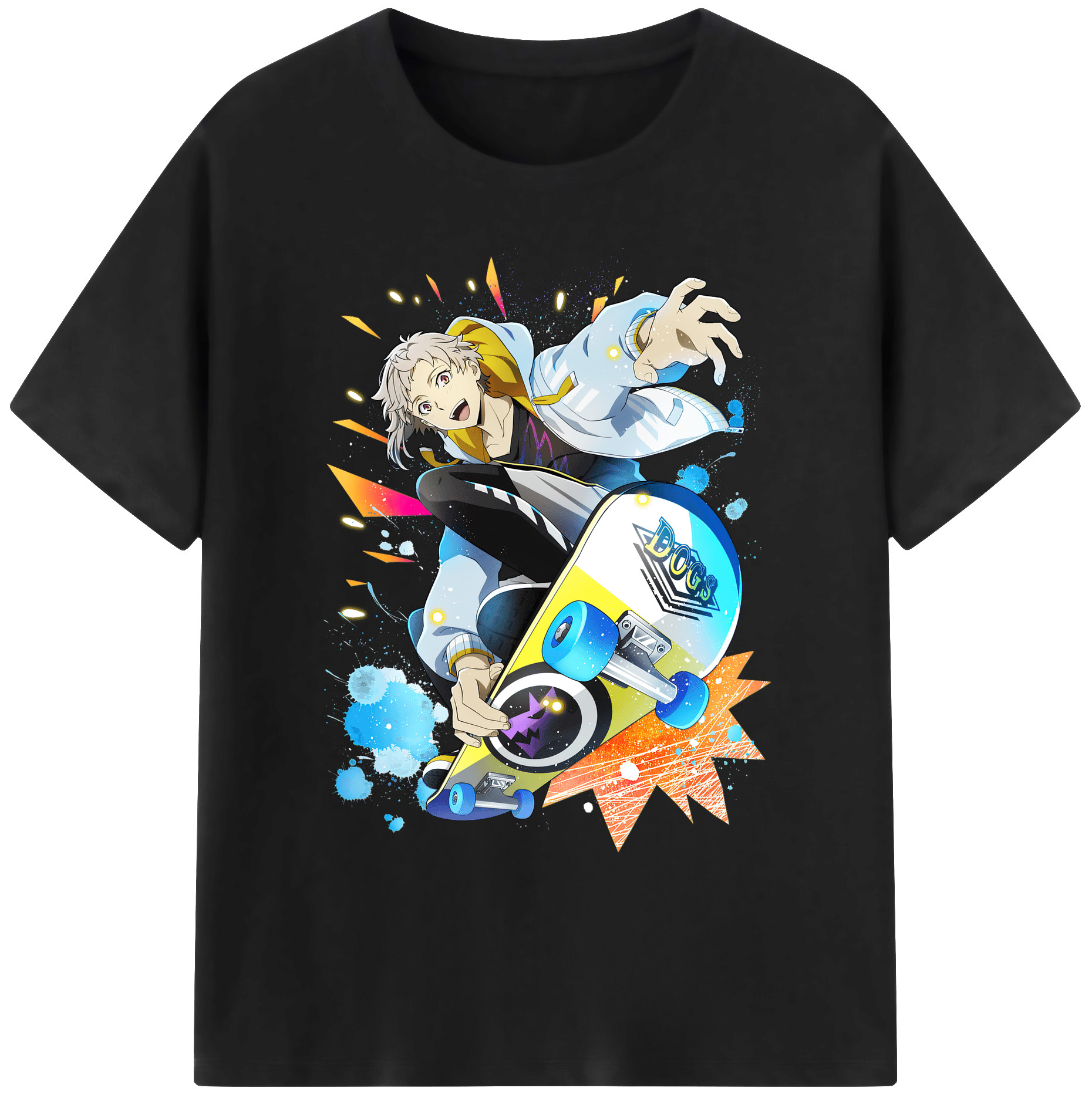 （画像用） 文豪ストレイドッグス Bungo Stray Dogs 綿100％ メンズ半袖Tシャツ｜肌触りやわらか＆通気性