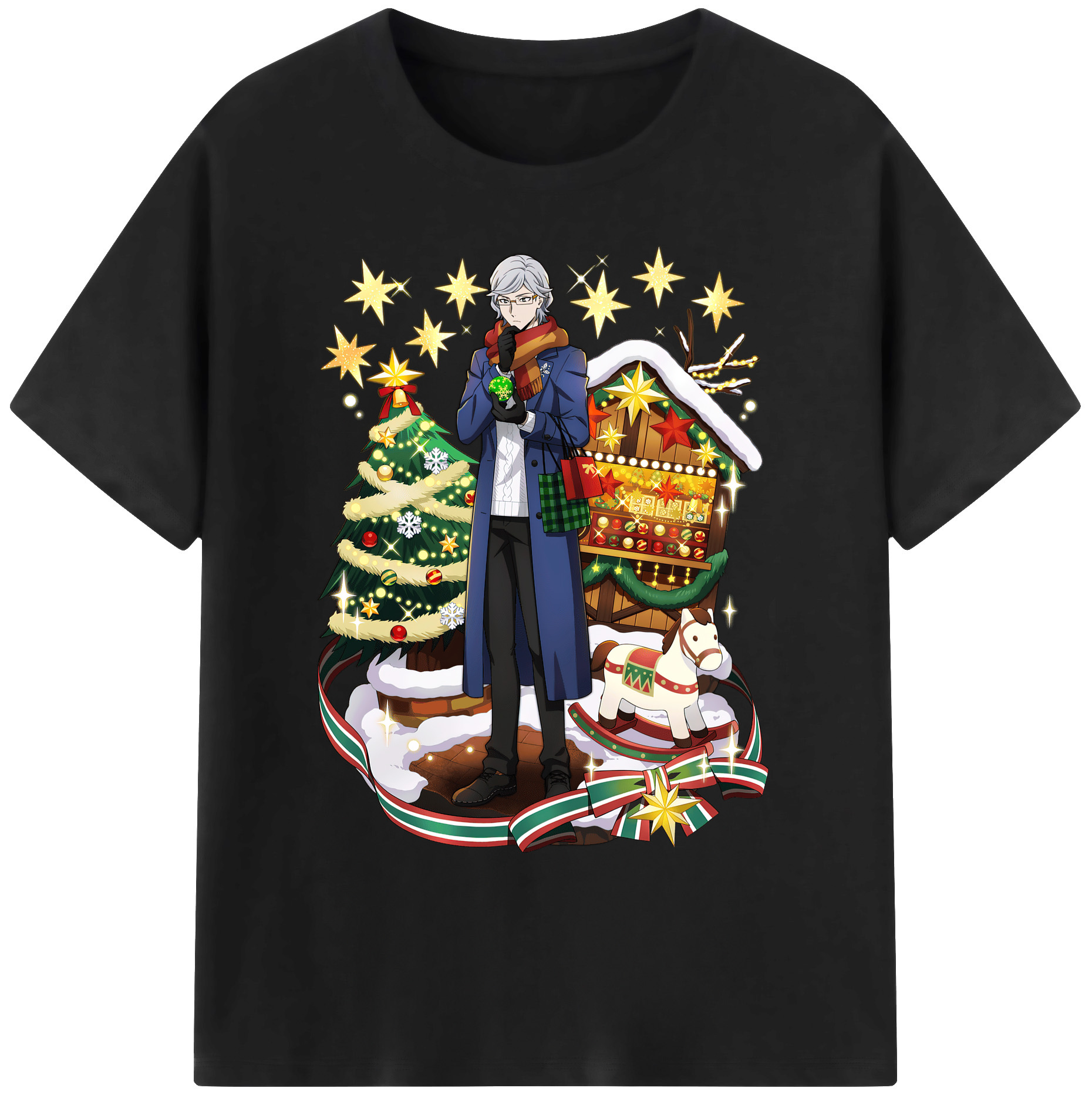 （画像用） 文豪ストレイドッグス Bungo Stray Dogs 綿100％ メンズ半袖Tシャツ｜肌触りやわらか＆通気性