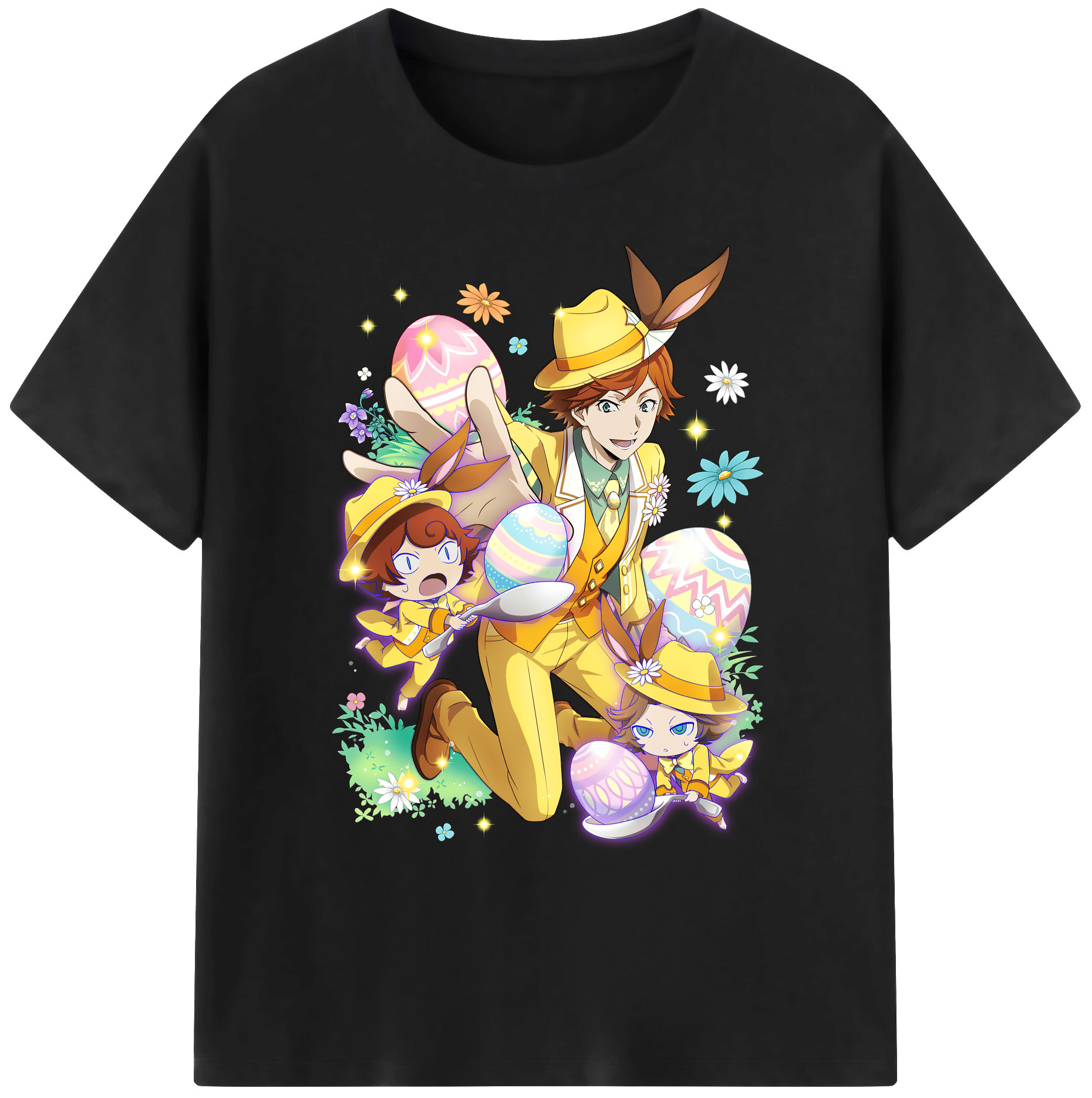 （画像用） 文豪ストレイドッグス Bungo Stray Dogs 綿100％ メンズ半袖Tシャツ｜肌触りやわらか＆通気性