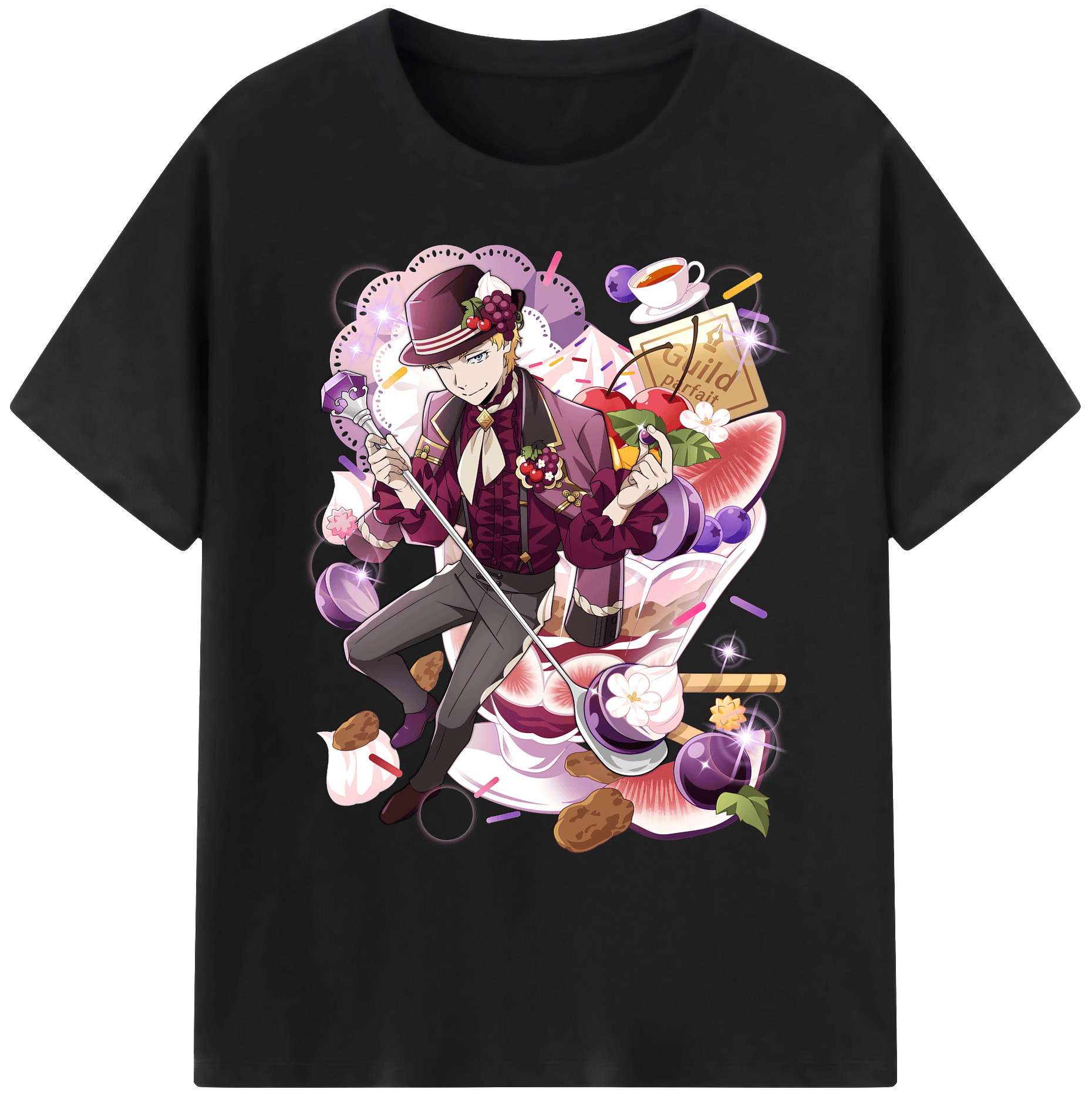 （画像用） 文豪ストレイドッグス Bungo Stray Dogs 綿100％ メンズ半袖Tシャツ｜肌触りやわらか＆通気性