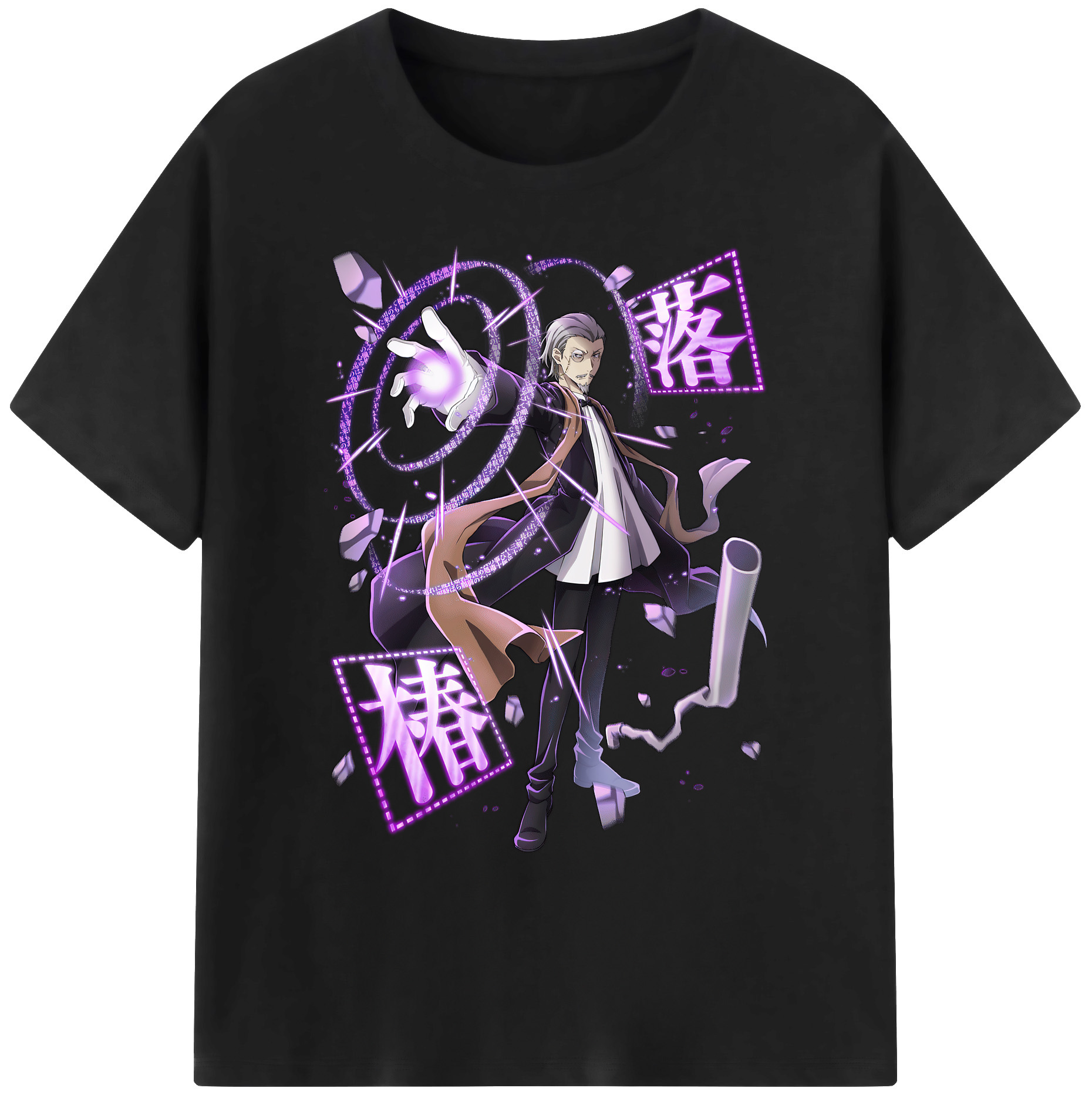 （画像用） 文豪ストレイドッグス Bungo Stray Dogs 綿100％ メンズ半袖Tシャツ｜肌触りやわらか＆通気性