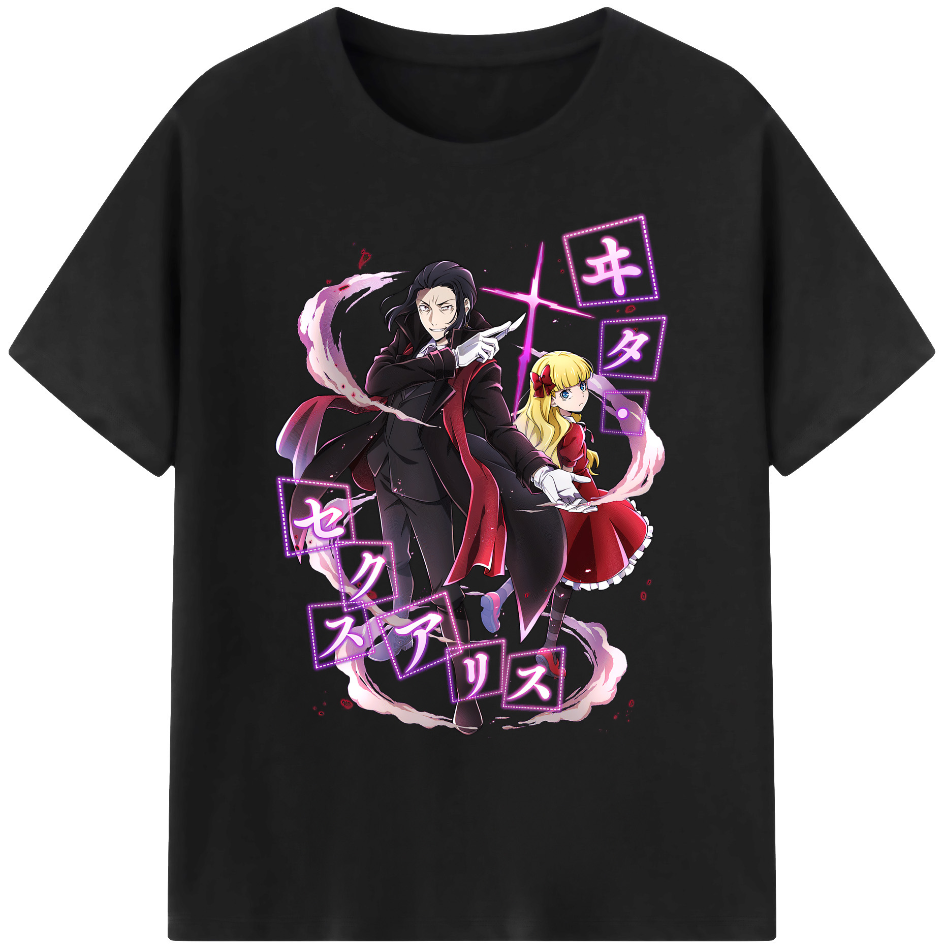 （画像用） 文豪ストレイドッグス Bungo Stray Dogs 綿100％ メンズ半袖Tシャツ｜肌触りやわらか＆通気性
