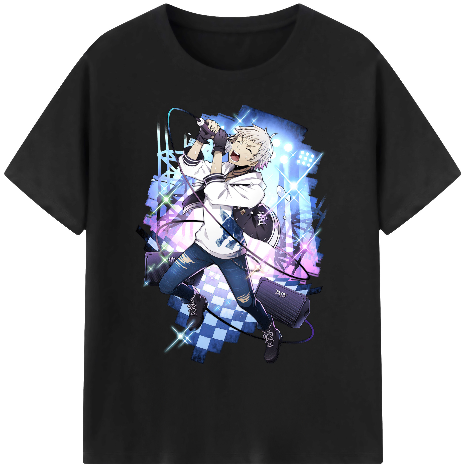 （画像用） 文豪ストレイドッグス Bungo Stray Dogs 綿100％ メンズ半袖Tシャツ｜肌触りやわらか＆通気性